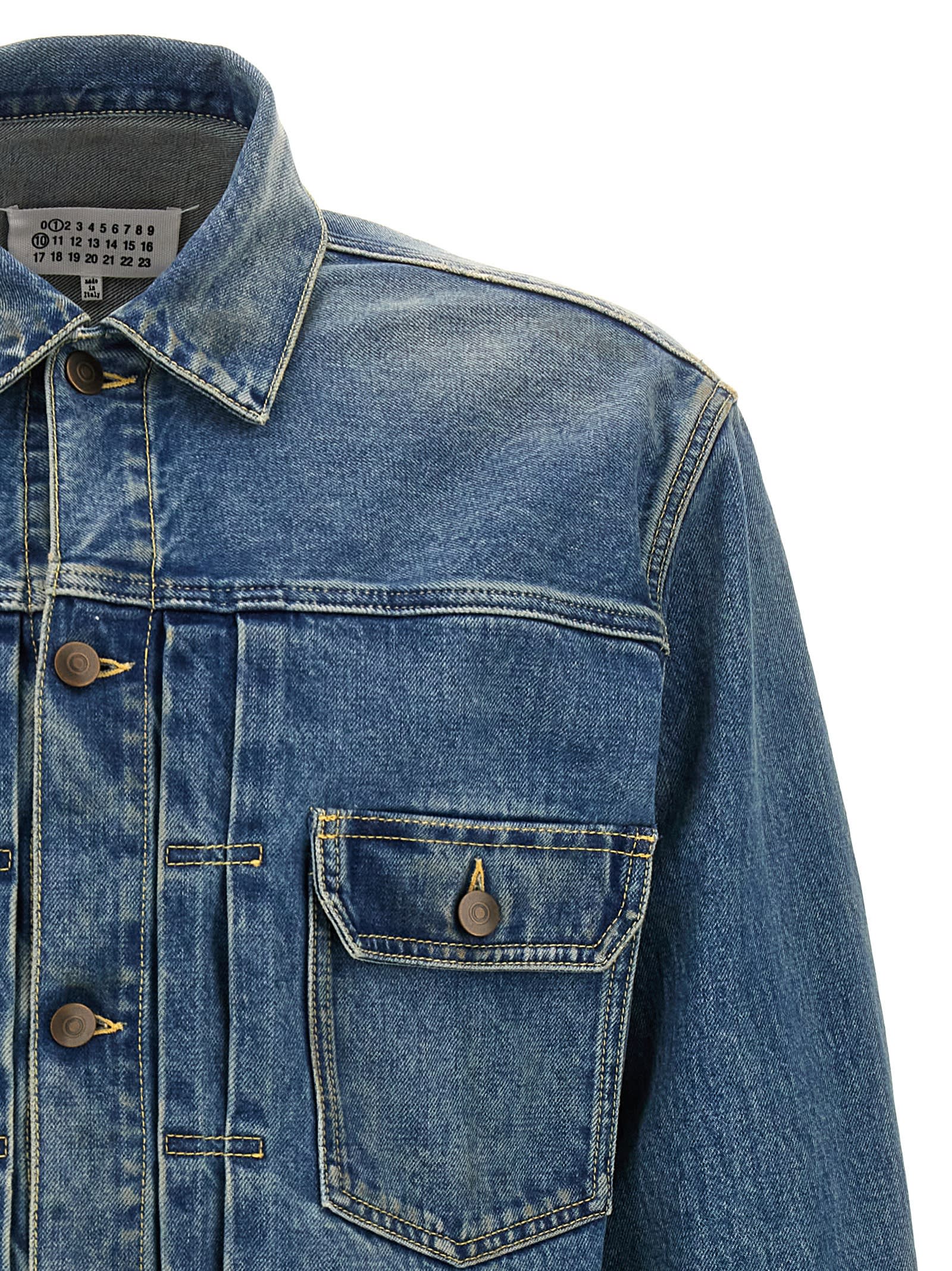 Shop Maison Margiela Sportsjacket Jacket In Blue