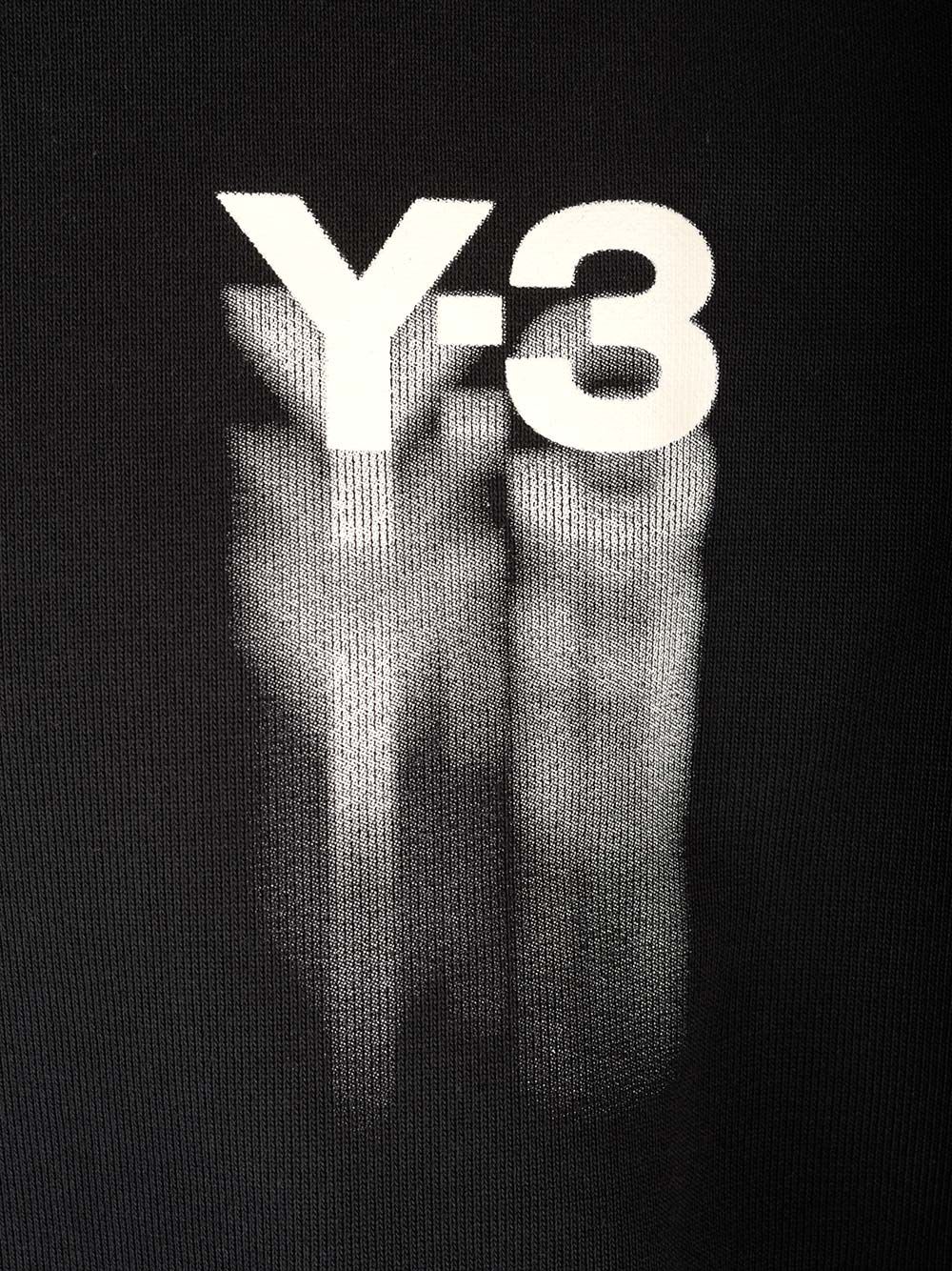 Shop Y-3 Black Graphic Sweater With Logo