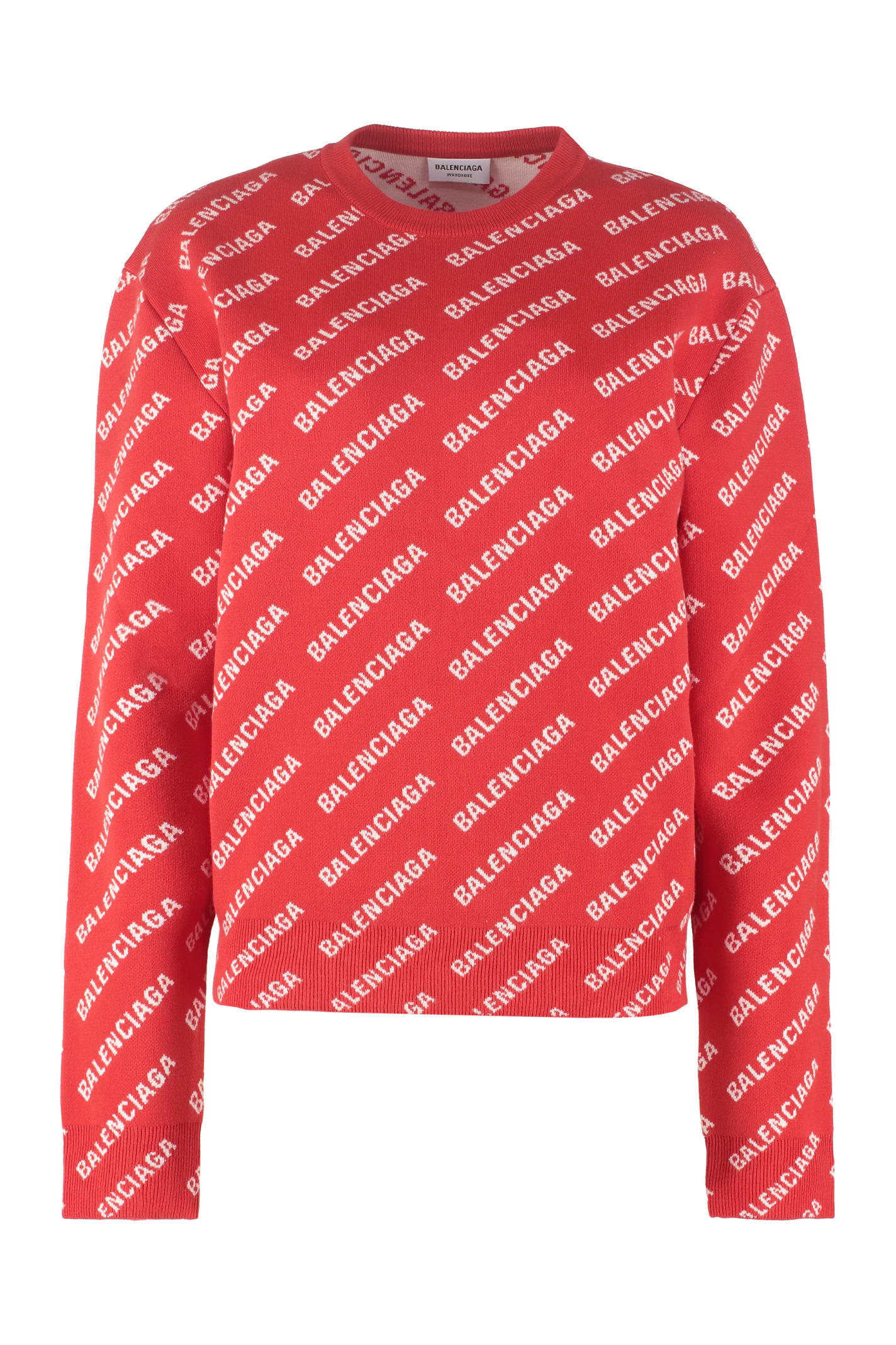 Balenciaga All-over Logo Crew-neck Sweater