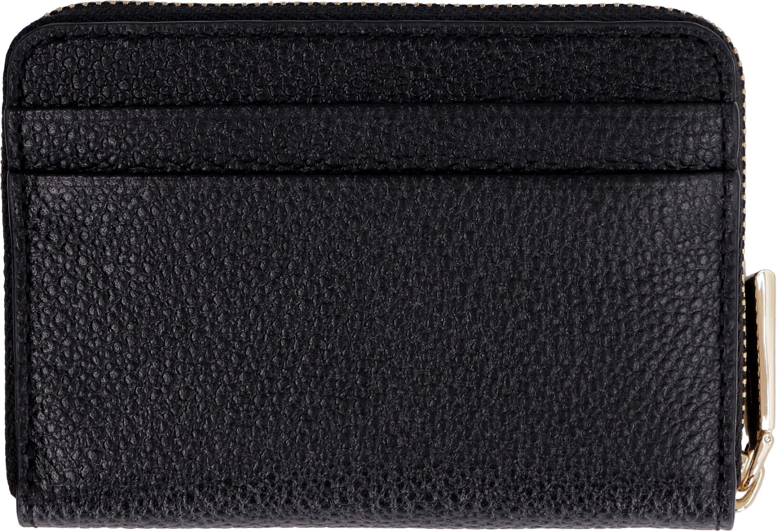 Shop Michael Michael Kors Mini Leather Wallet In Black