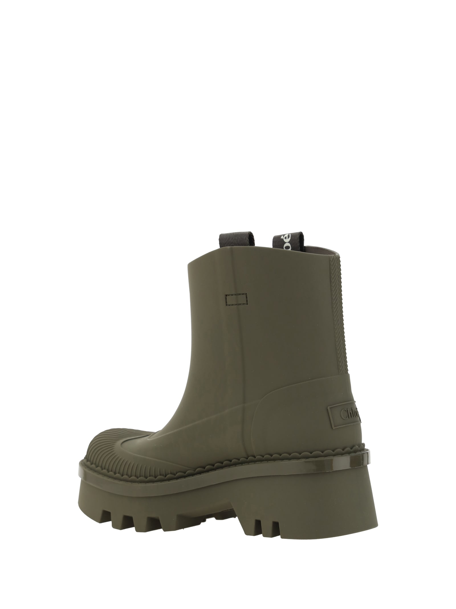 Chloé Elegant Grape Leaf Rain Boots With 5.5 Cm Heel In Grape Leaf