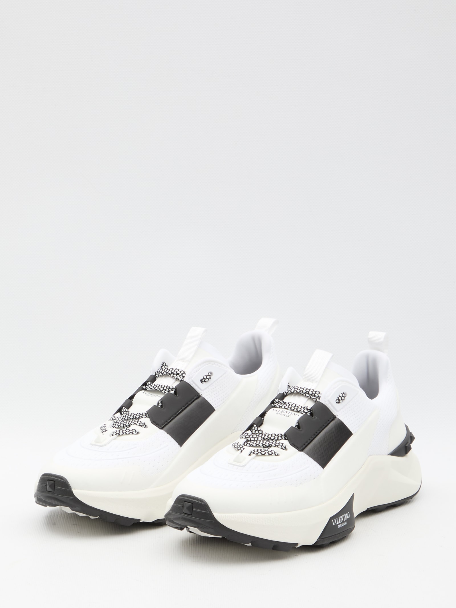 Shop Valentino Low Top True Act Sneakers In White