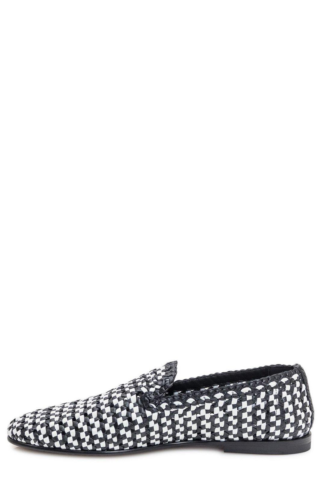 Dolce & Gabbana Formale Woven Leather Loafers