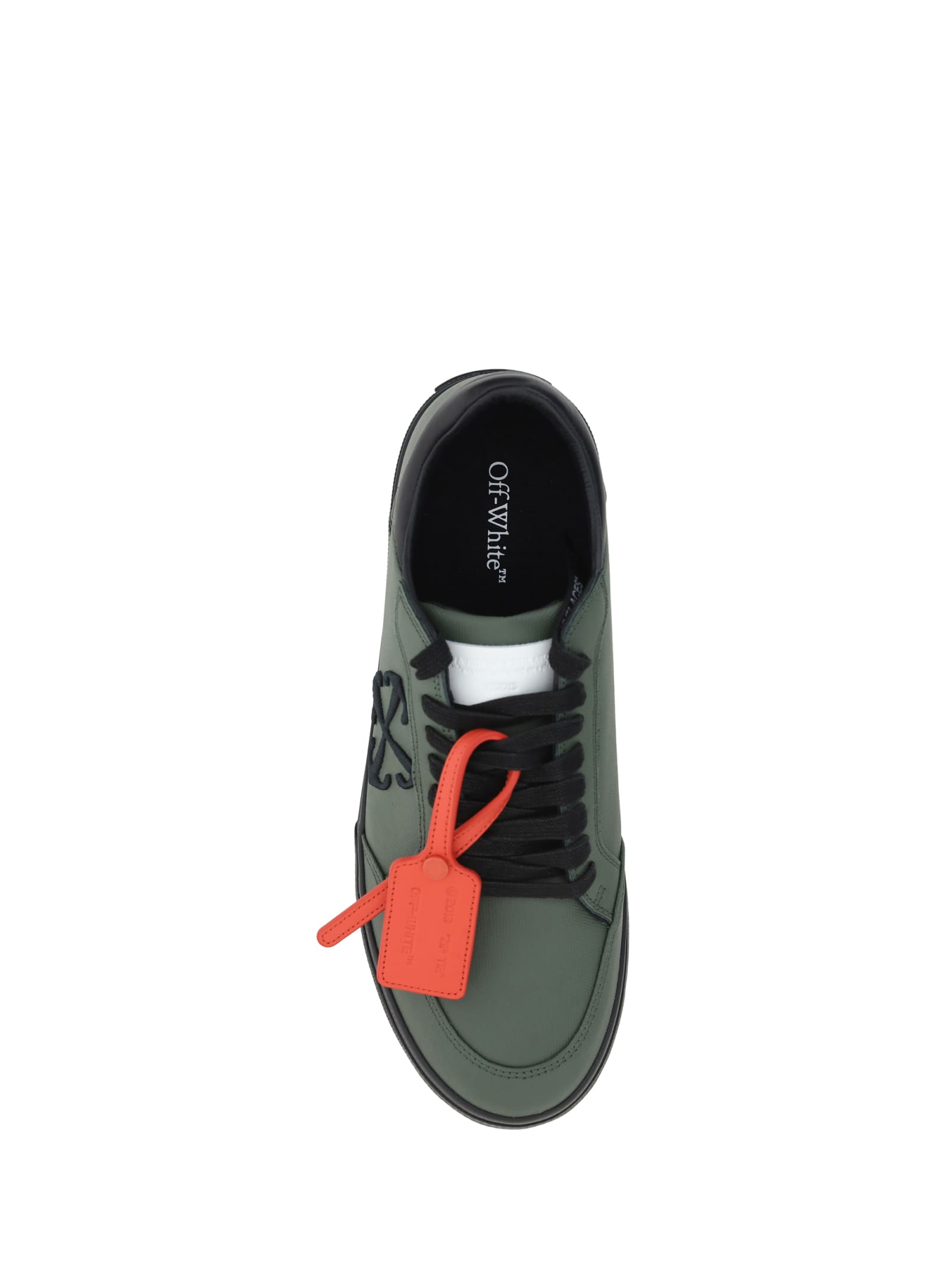 Shop Off-white New Low Vulcanized Sneakers In Military Green