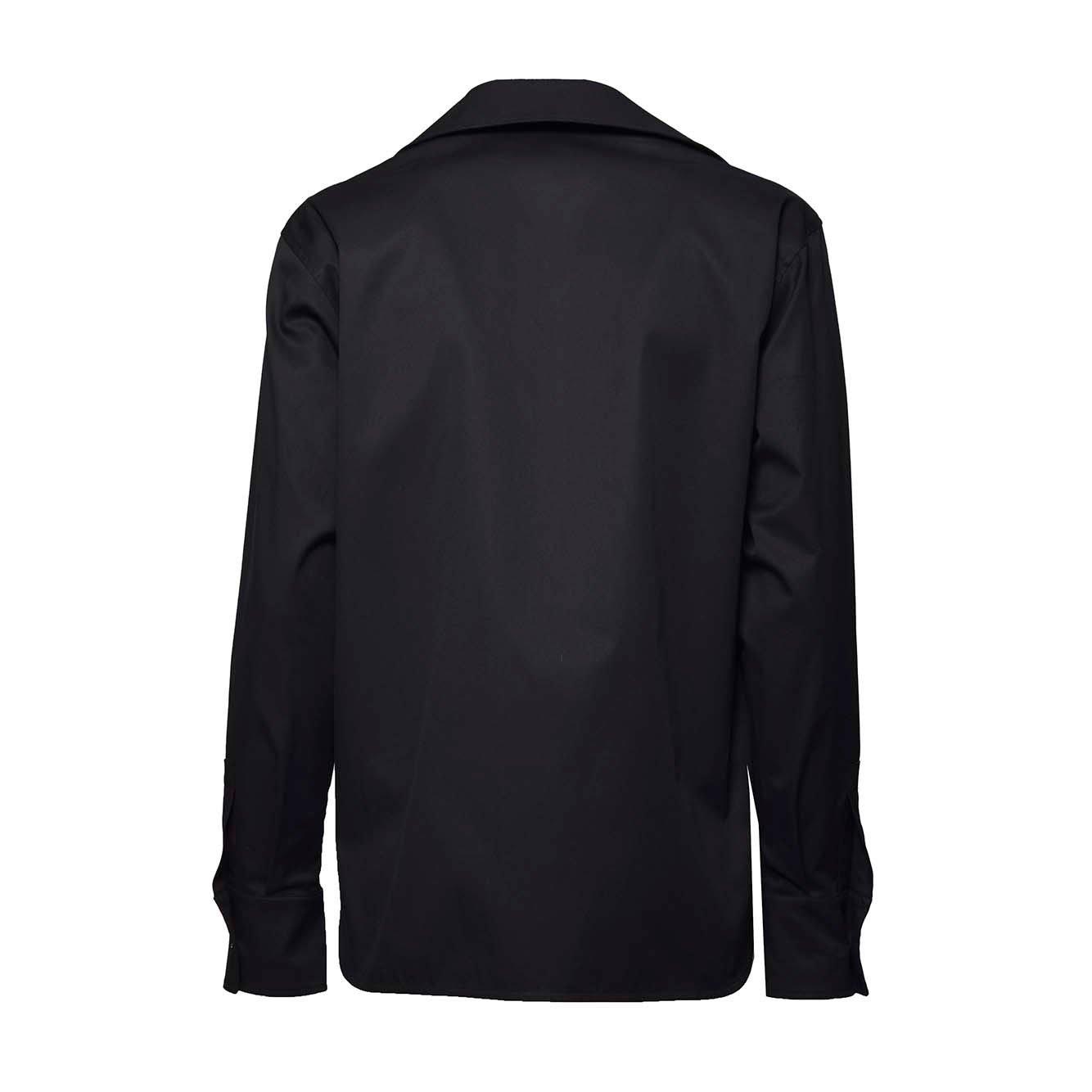 Shop Max Mara V-neck Long-sleeved Shirt In Nero