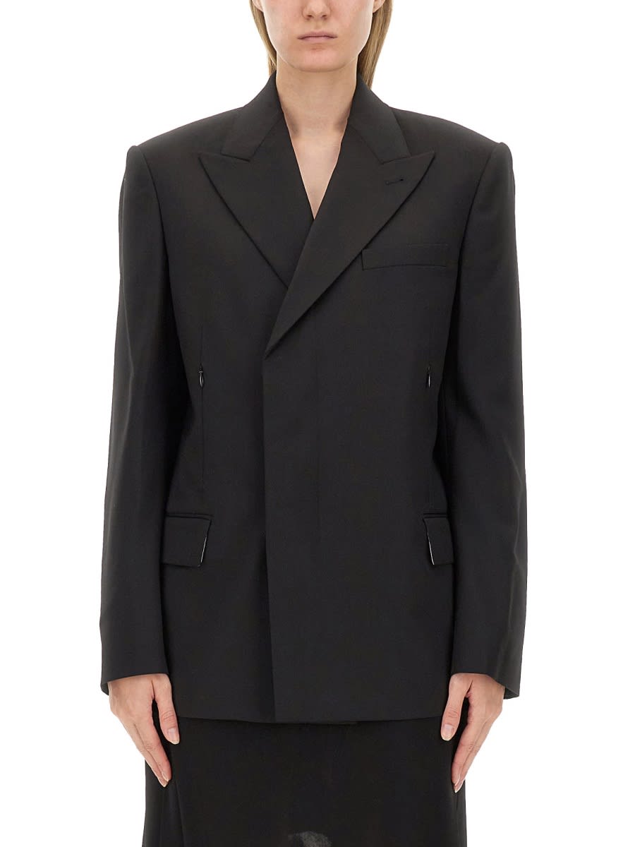 Shop Helmut Lang Oversize Fit Jacket In Black