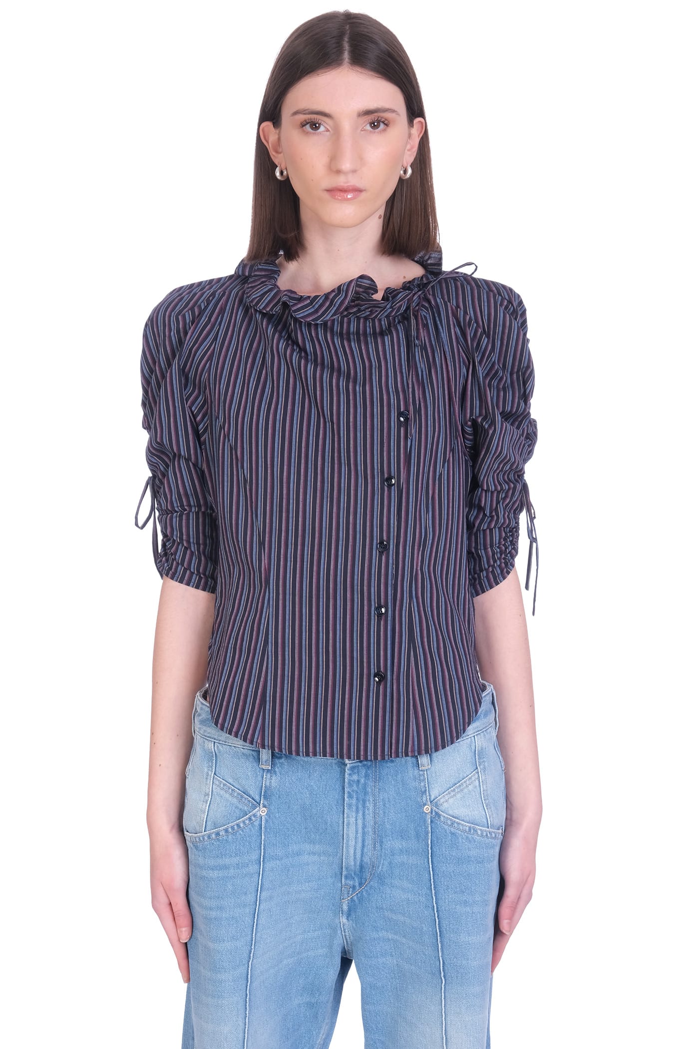 Isabel Marant Therese Topwear In Black Cotton