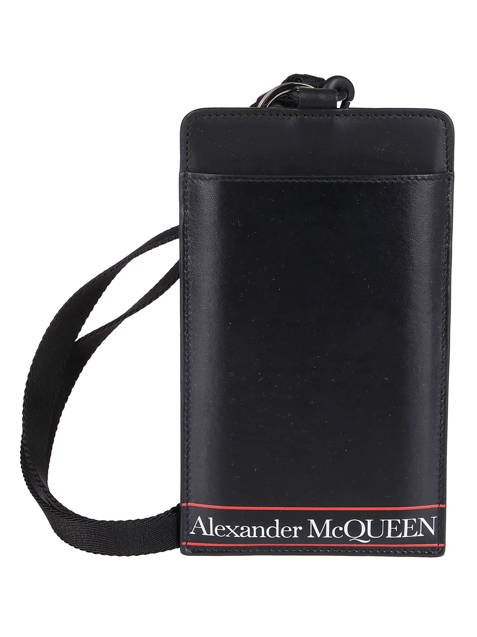 Alexander Mcqueen Black Leather Phone Case