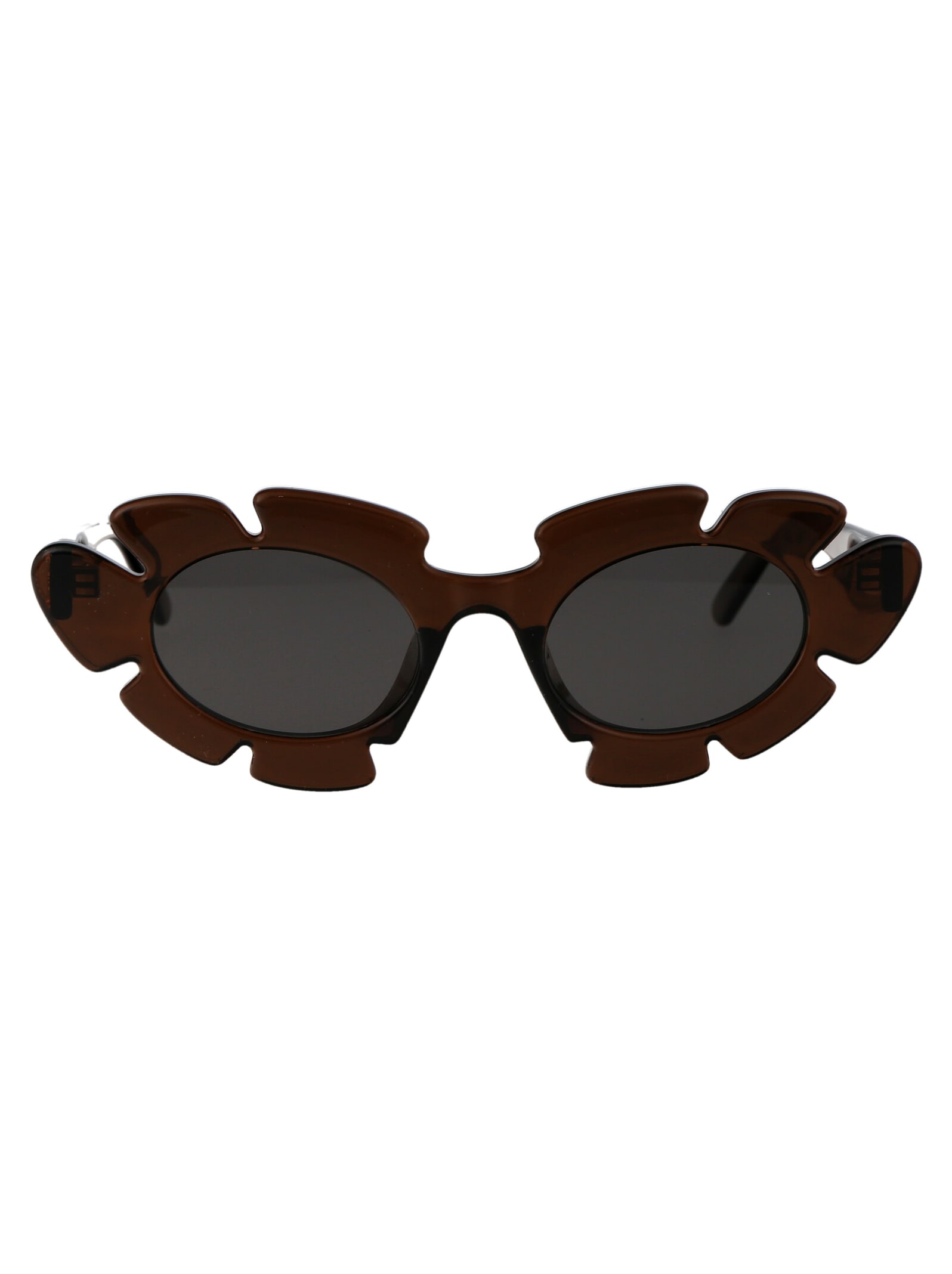 Loewe Lw40088u Sunglasses In 47a Light Brown/other / Smoke