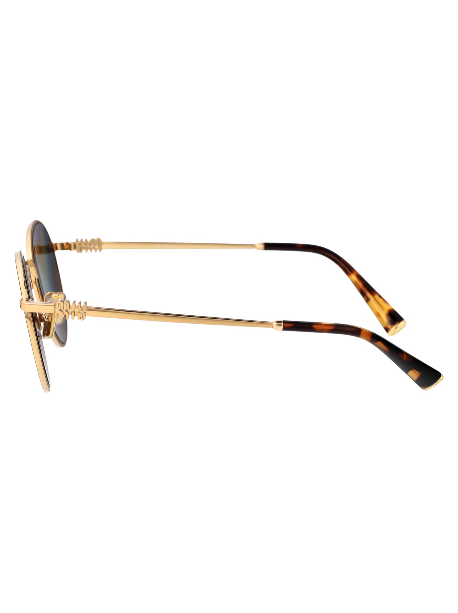 Shop Miu Miu 0mu 55zs Sunglasses In 5ak07f Gold