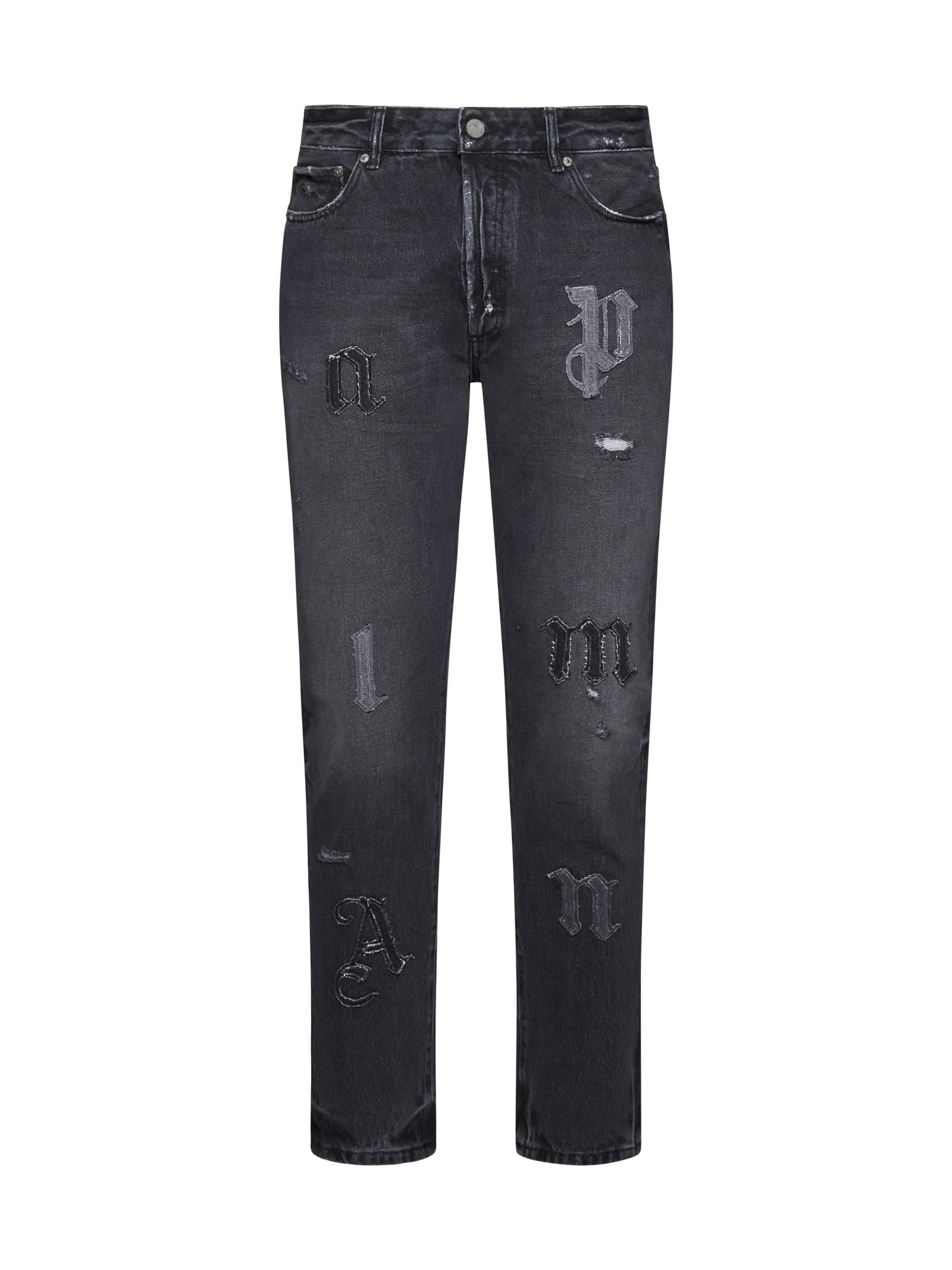Palm Angels Jeans With Logoed Patches