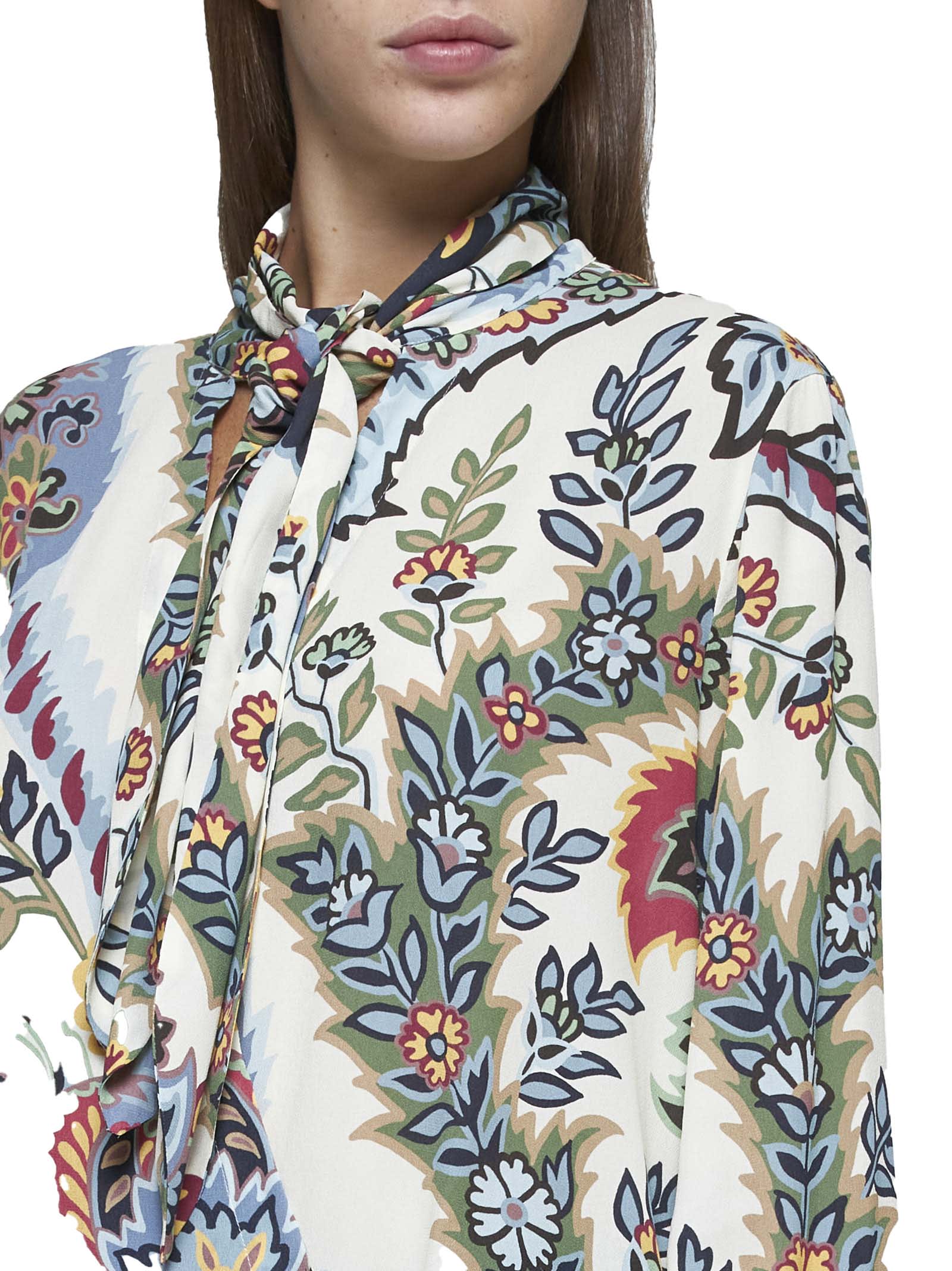 Shop Etro Shirt In Stampa F.do Bejge