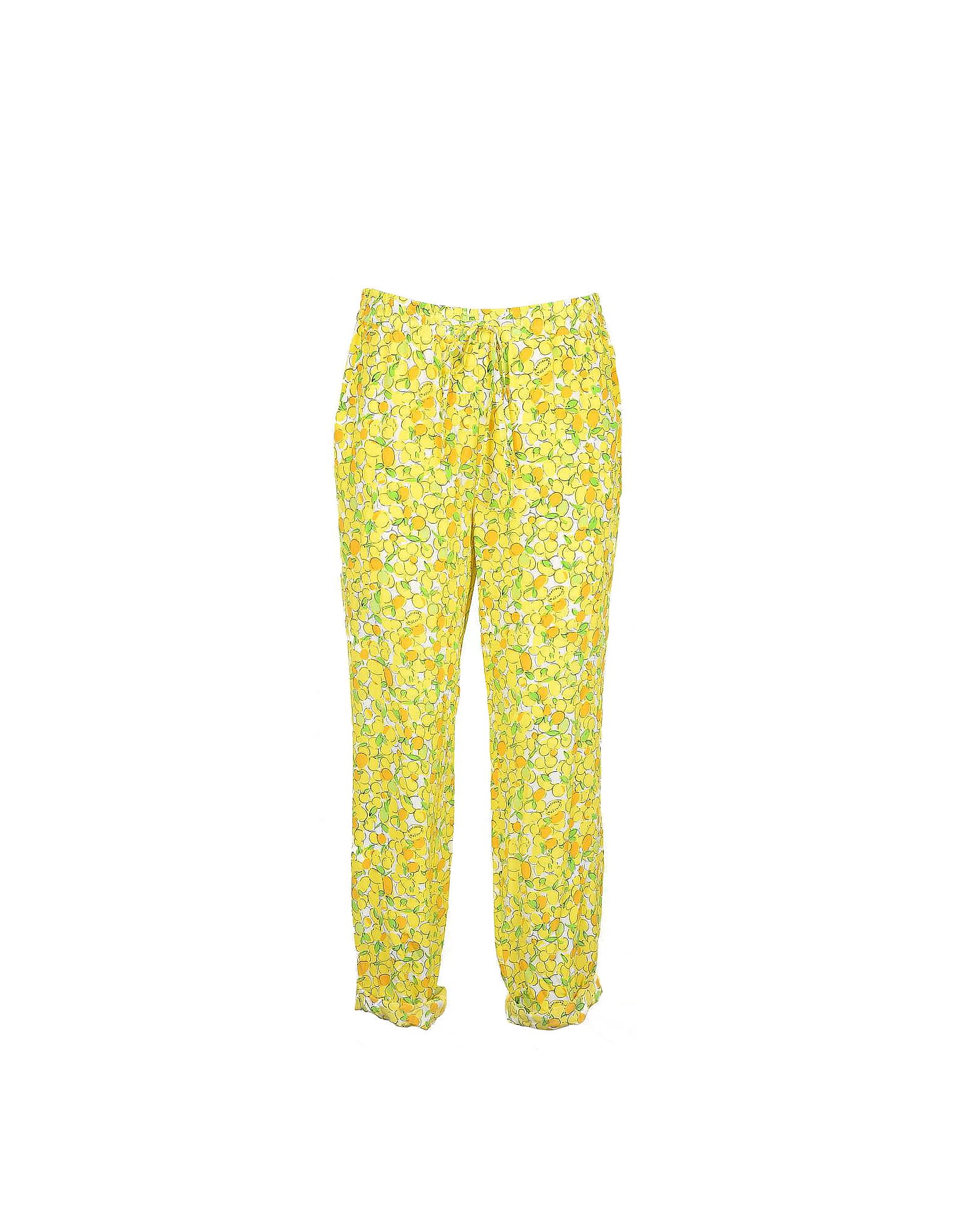 Moschino Womens Yellow Pants