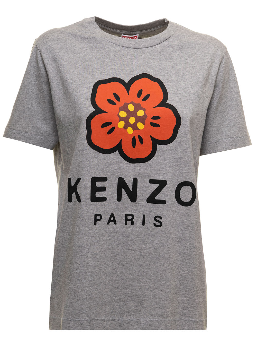 Kenzo Grey Paris Loose T-shirt In Jersey Kenzo Woman