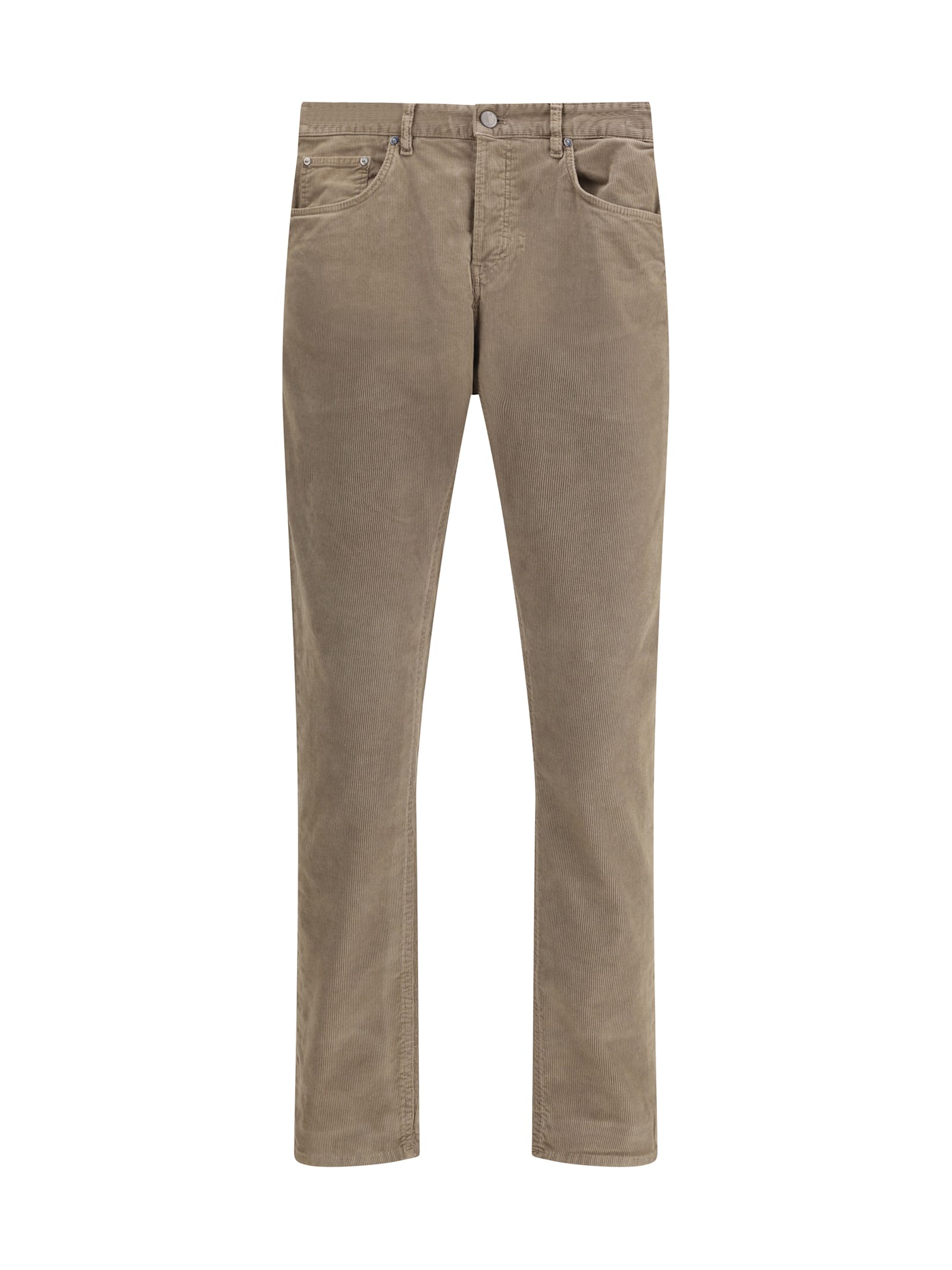 Pt Torino Corduroy Five-pocket Trousers In Brown