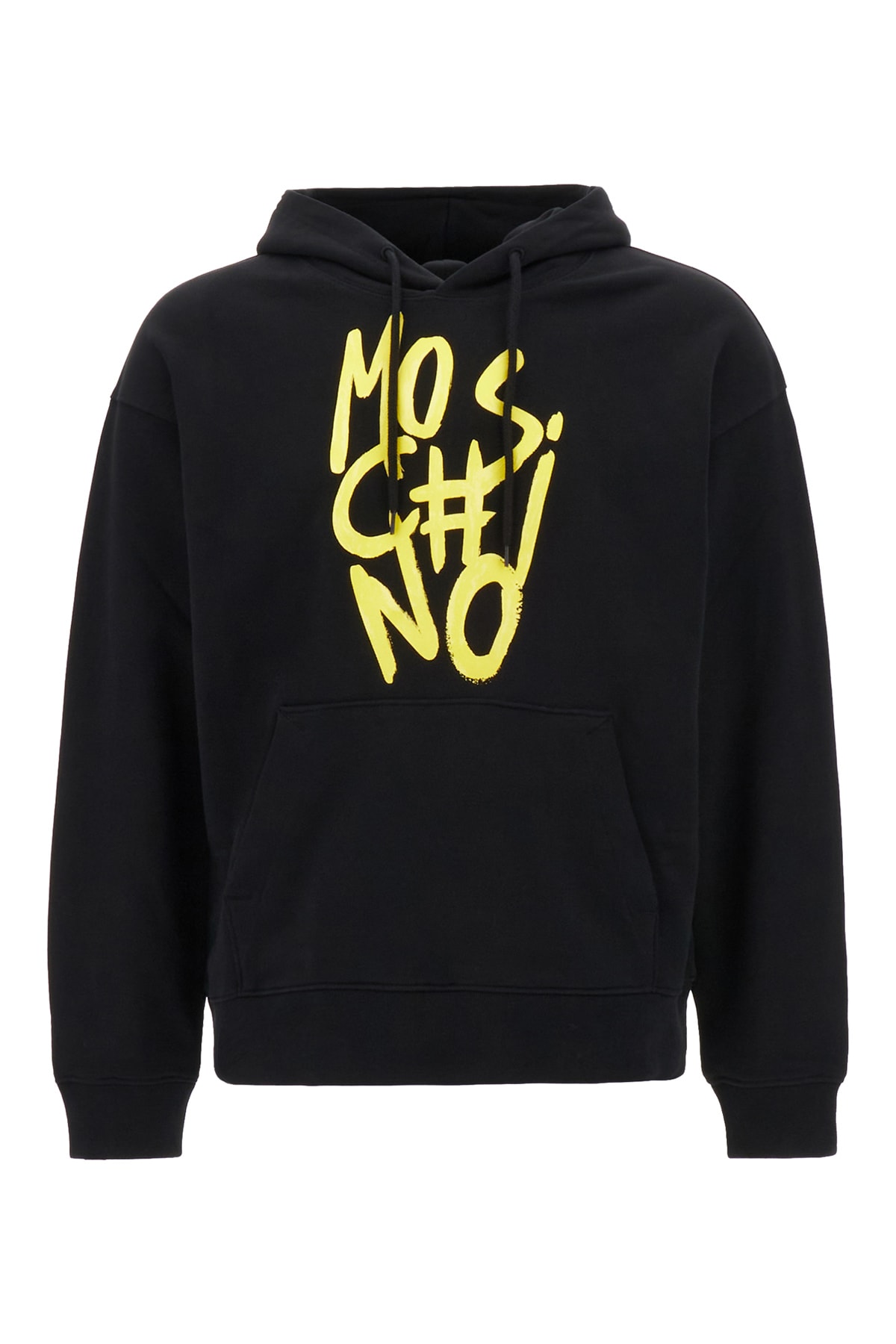 Moschino Black Cotton Sweatshirt In Nero