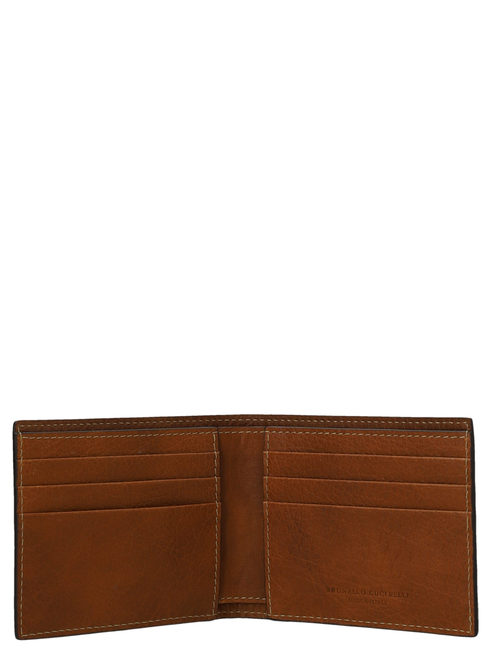 Brunello Cucinelli Embossed Logo Wallet Wallets And Card Holders Brown In Brown