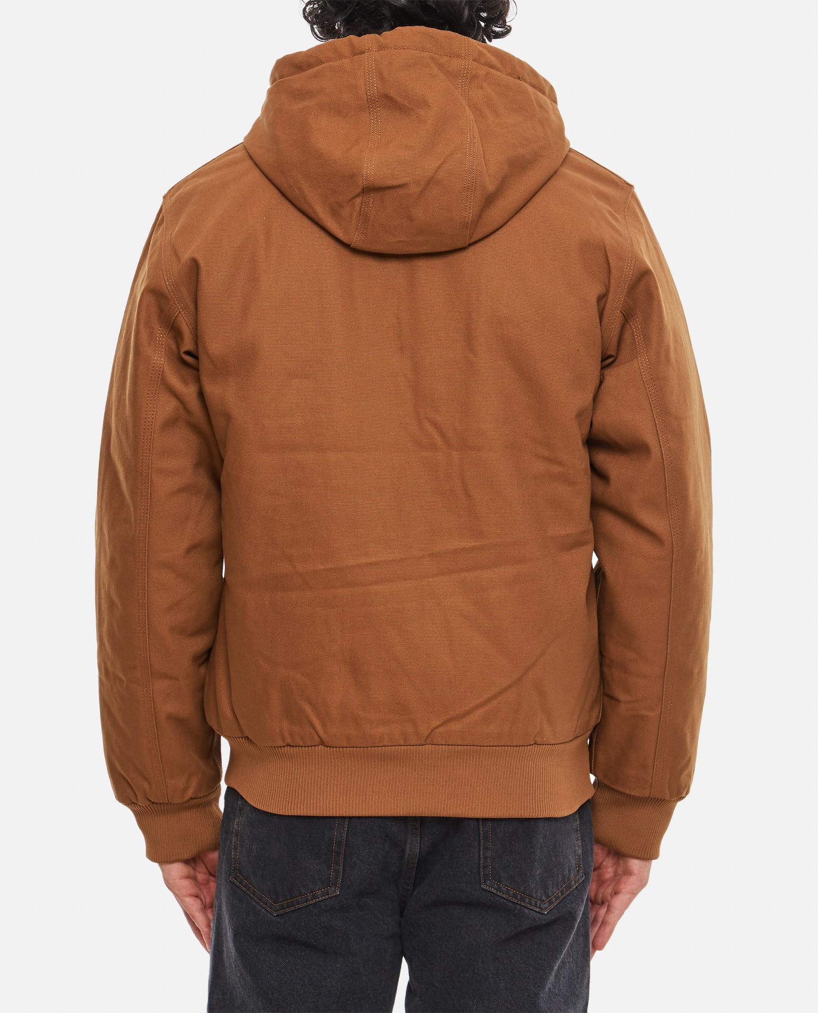 Carhartt Active Jacket With Hood And Pockets In Brown