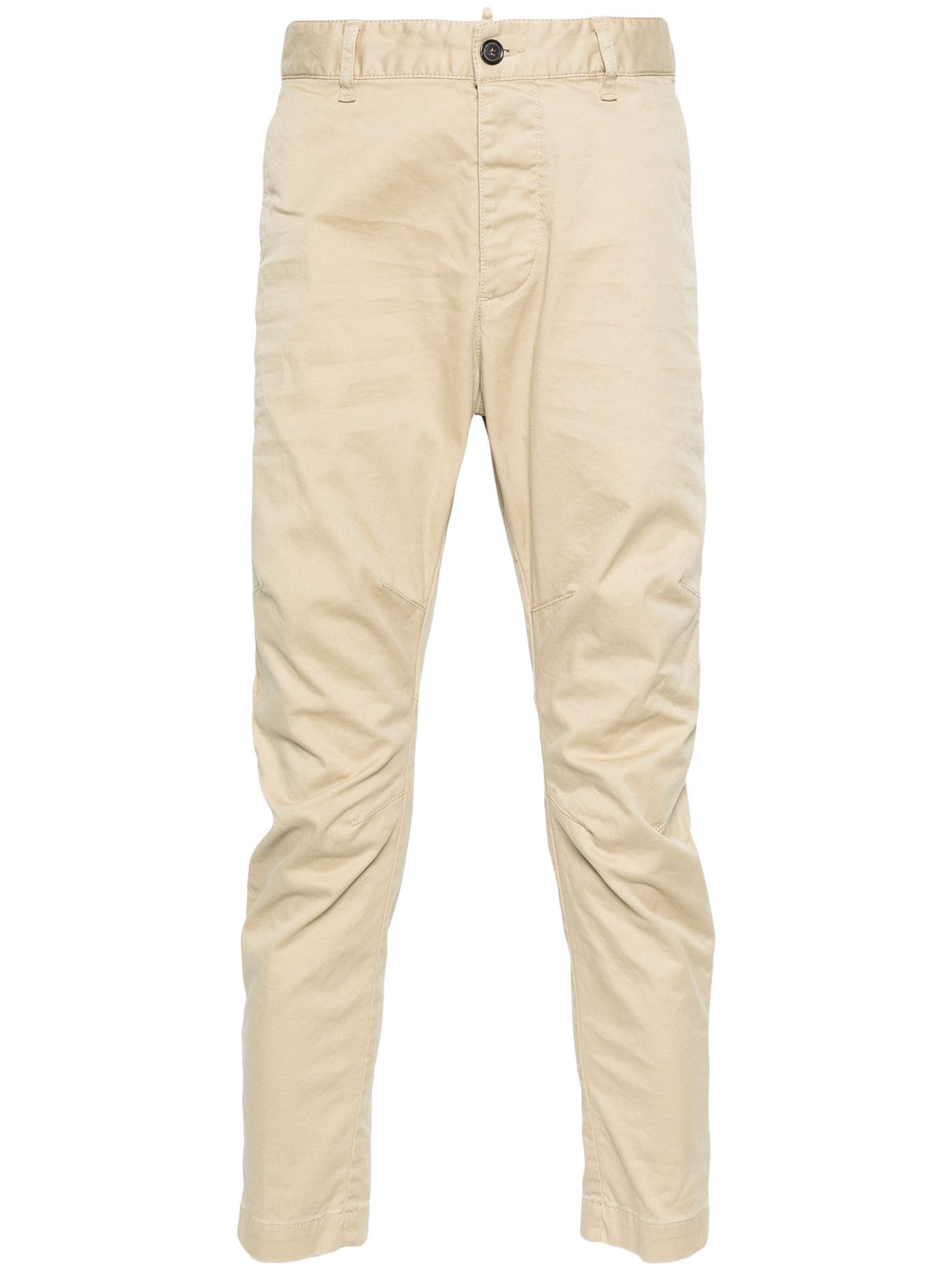 Shop Dsquared2 Trousers Beige