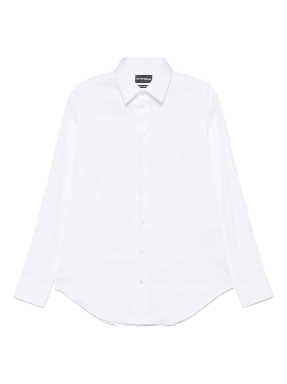 Emporio Armani Shirt Linen Collar Button-down In White