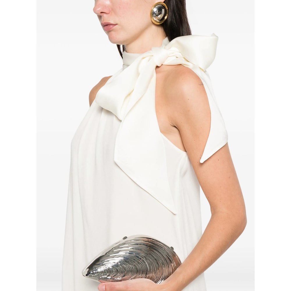 Taller Marmo One-shoulder Draped Maxi Dress In White