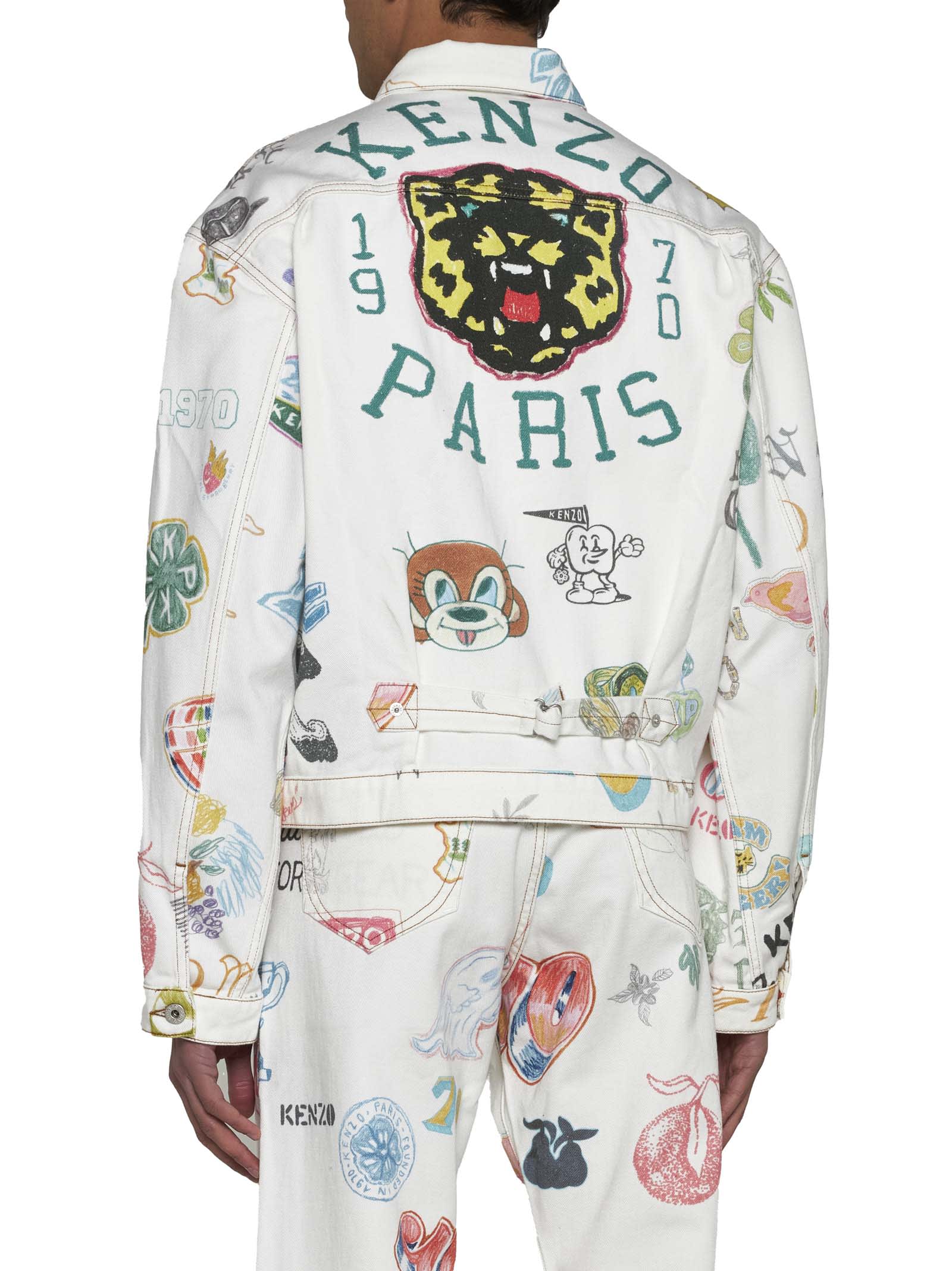 Shop Kenzo Jacket In Multicolour