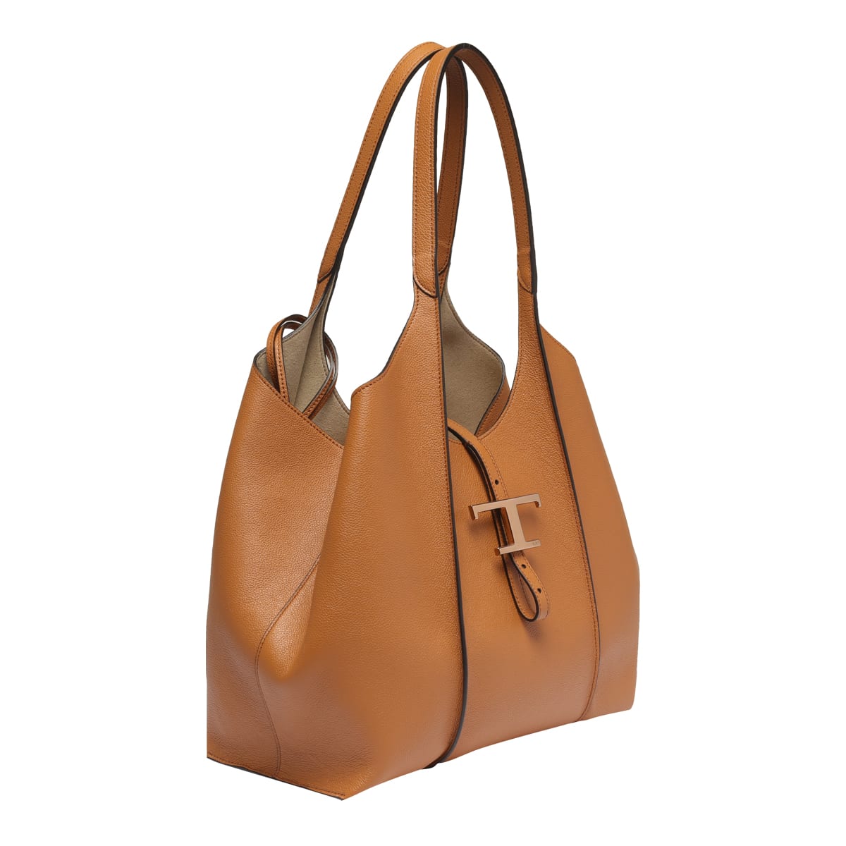 Shop Tod's T-timeless Mini Shopping Bag In Brown