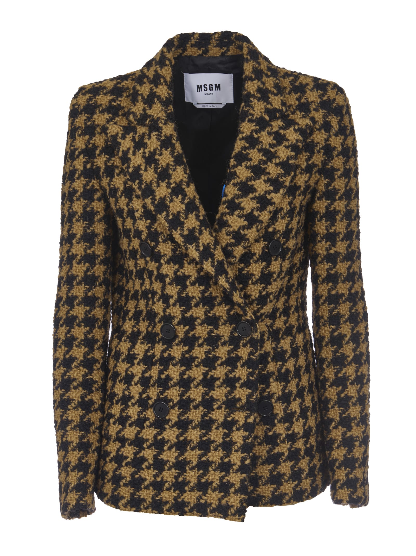 MSGM Double-breasted Houndstooth Dinner Jacket