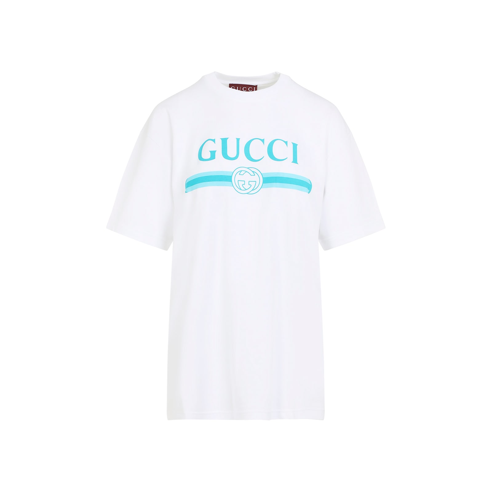 Gucci Logo Short Sleeve Crew Neck T-shirt In White