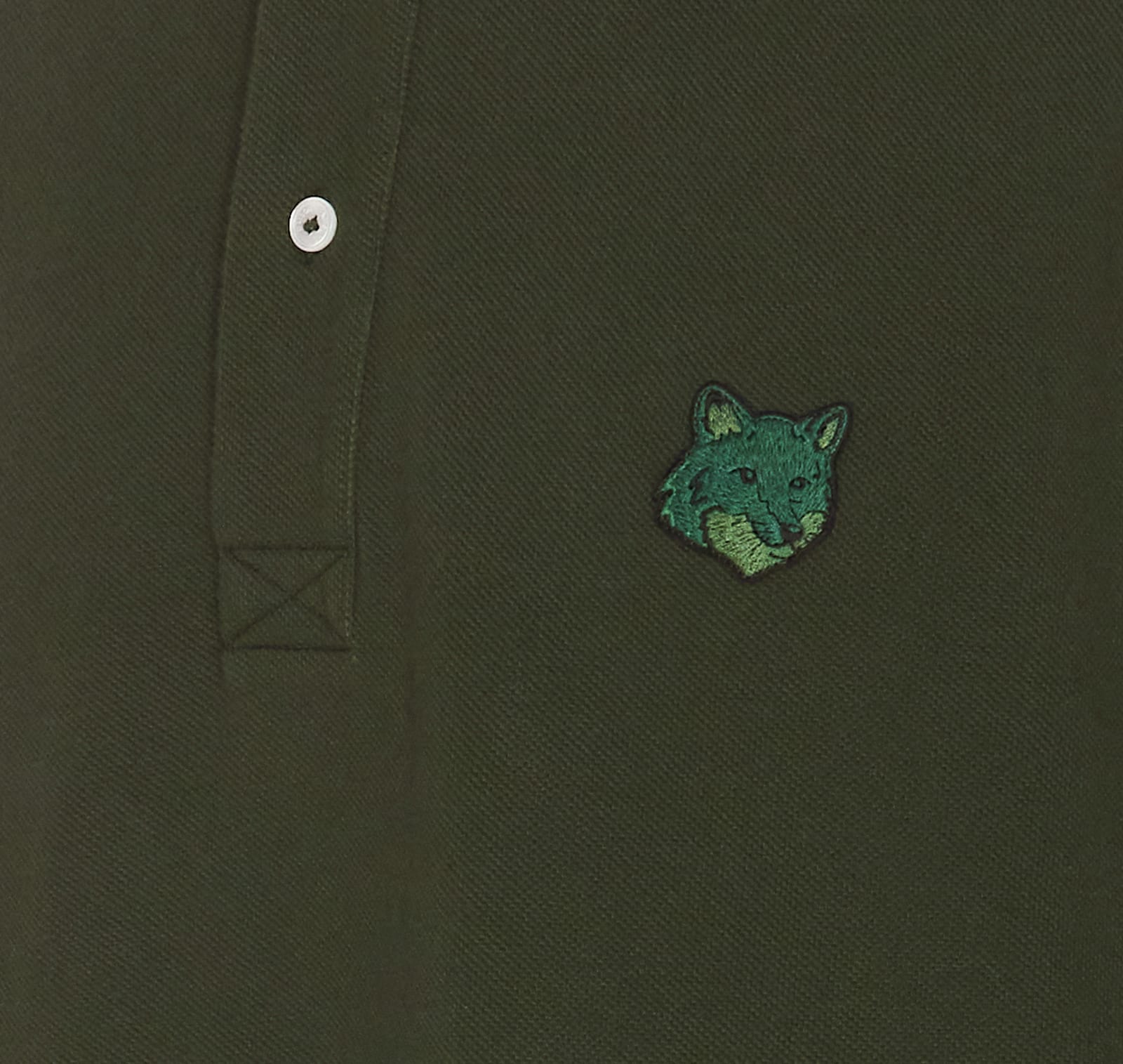 MAISON KITSUNÉ BOLD FOX HEAD PATCH POLO 