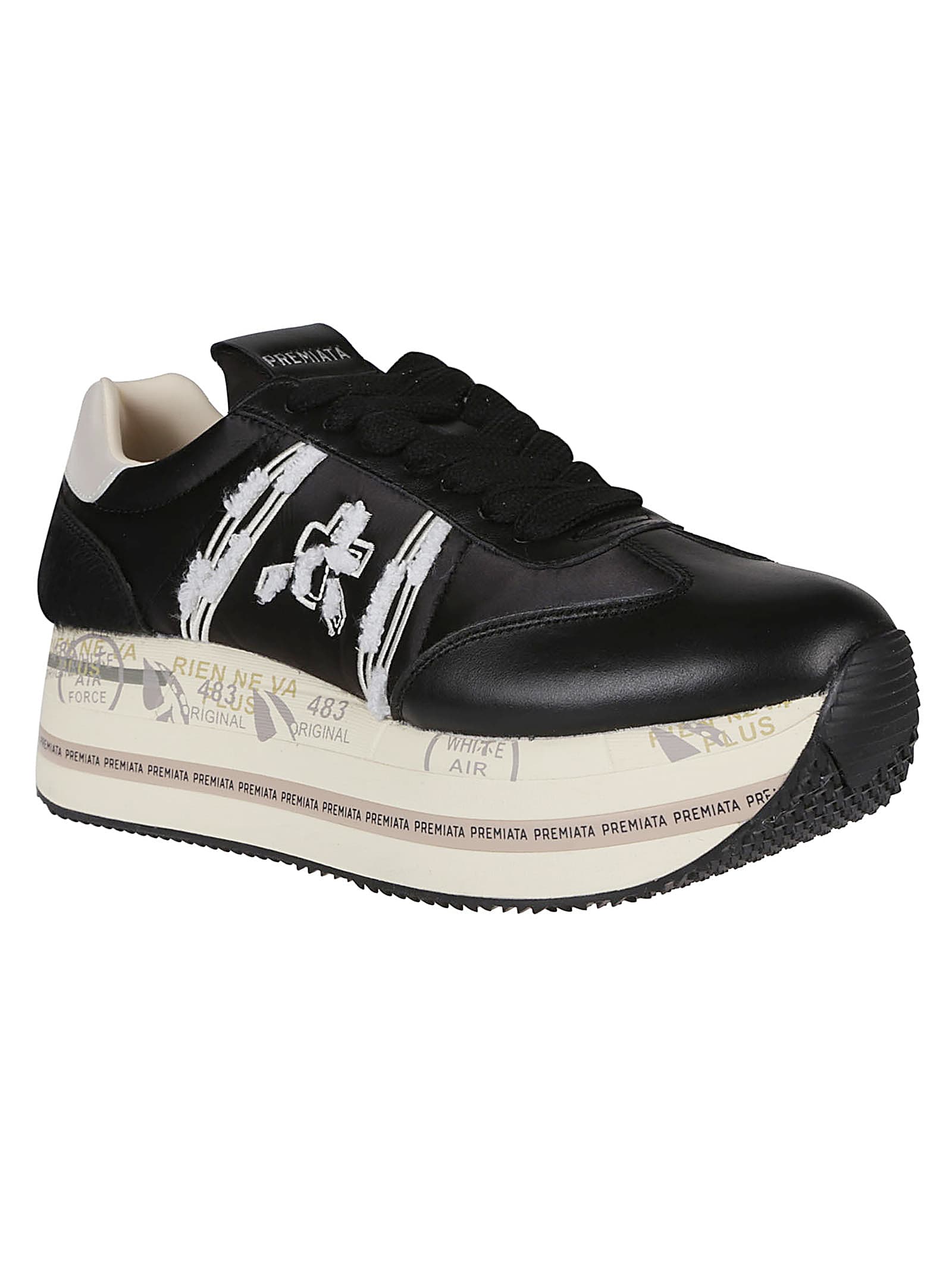 Shop Premiata Beth Sneakers In Nero