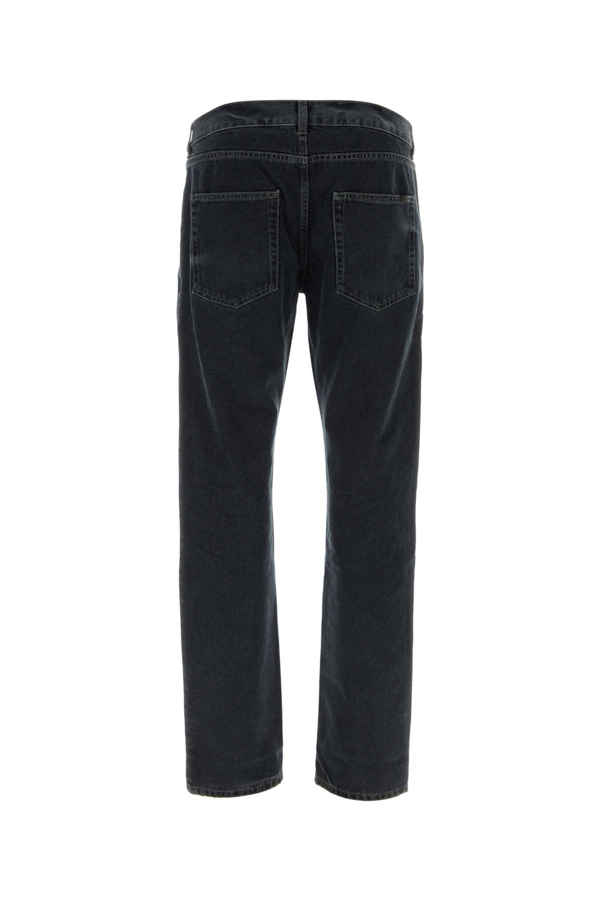 Shop Saint Laurent Black Denim Jeans In Darkblueblack
