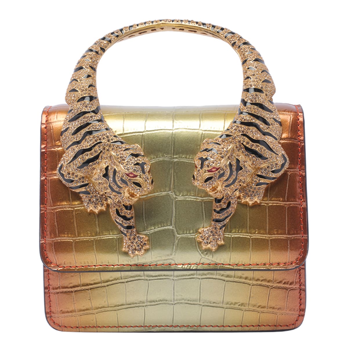 Shop Roberto Cavalli Roar Shoulder Bag In Multicolour