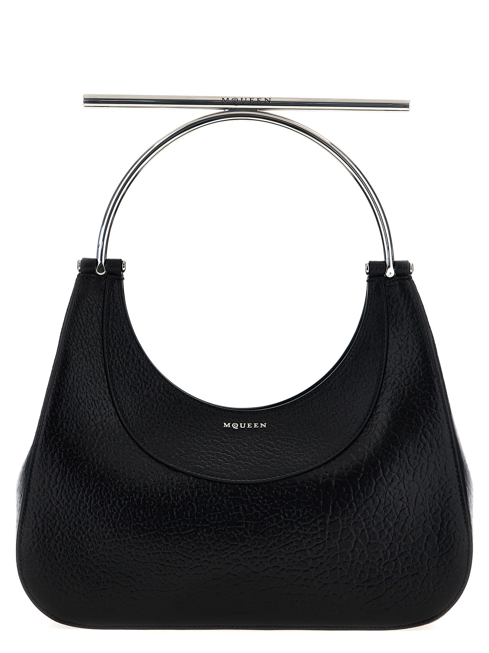 Shop Alexander Mcqueen Cross-bar Handbag In Black