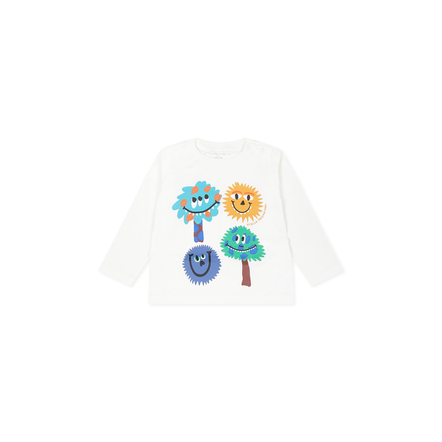 Stella Mccartney White T-shirt For Baby Boy With Monsters