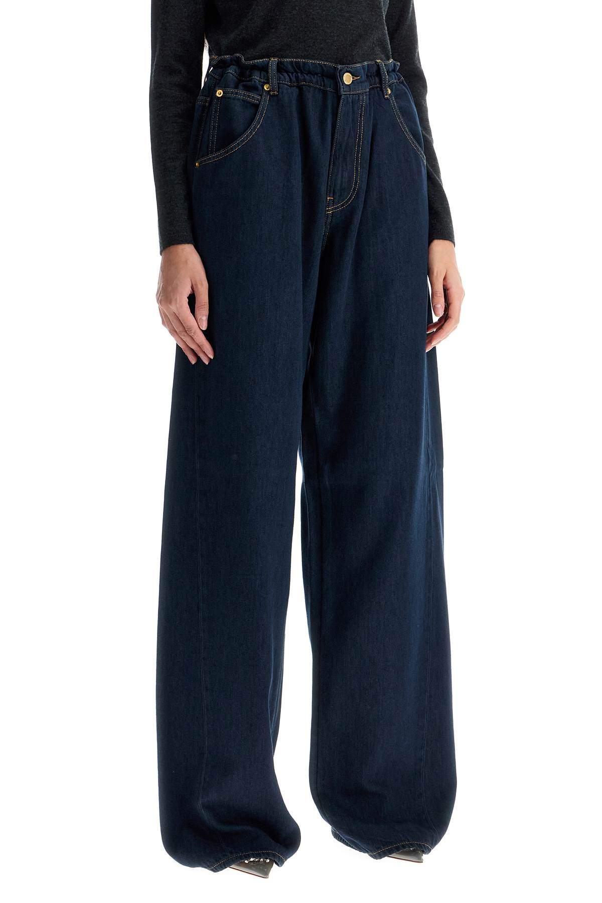 Darkpark Jeans Iris Con Vita A Sacchetto In Blu