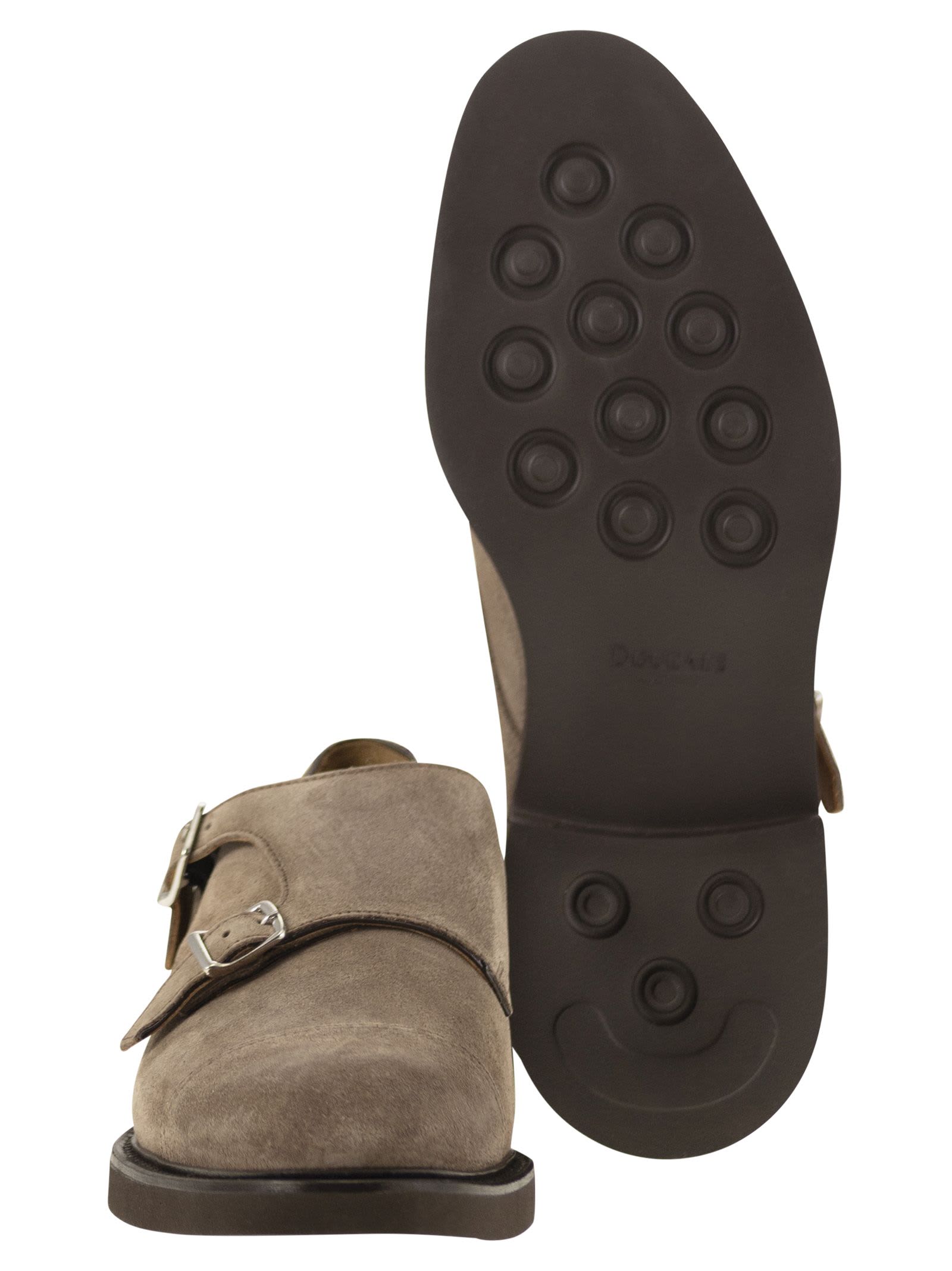 Doucal's Men's Double Suede Buckle Loafer In Beige