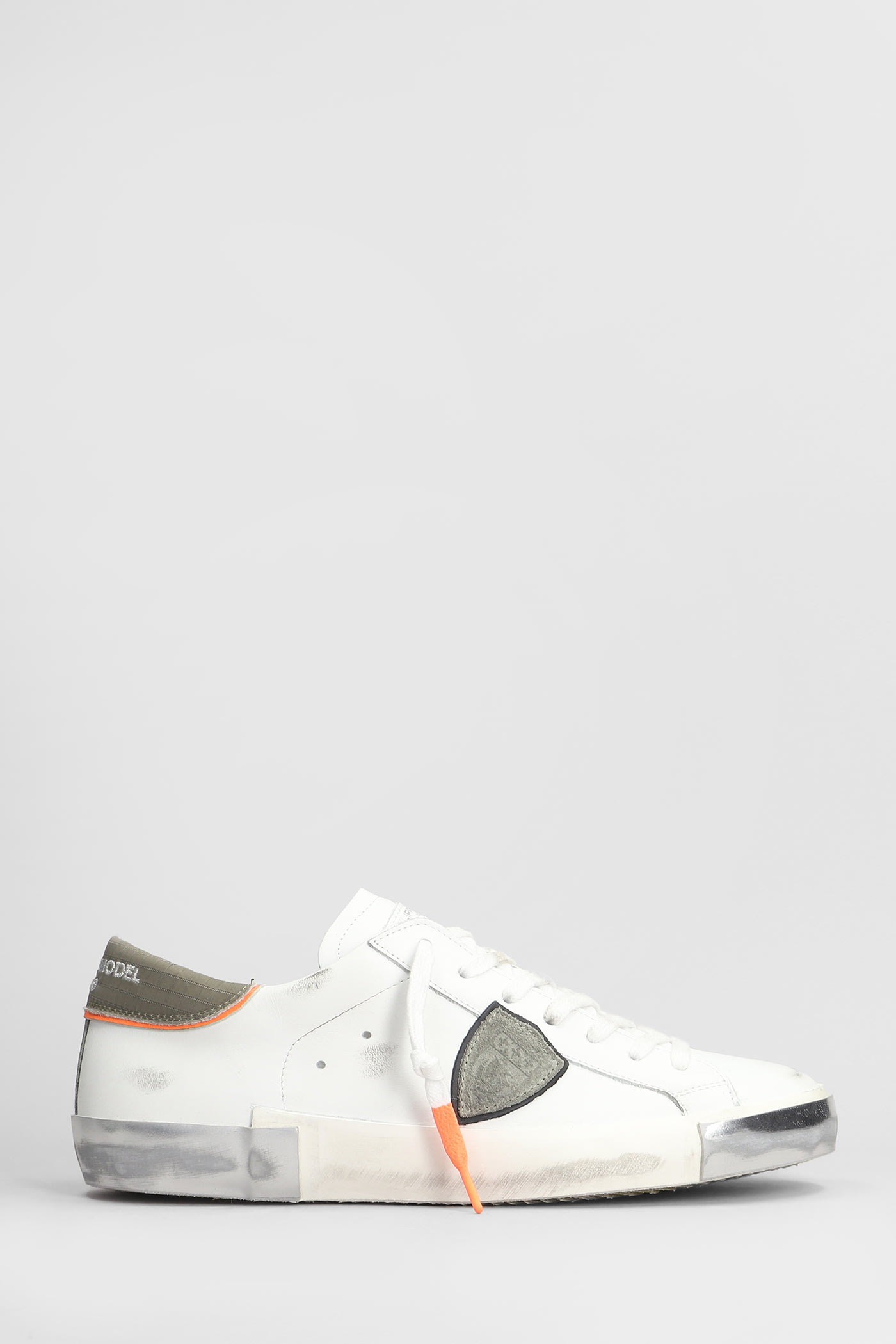 Shop Philippe Model Prsx Low Sneakers In White Leather