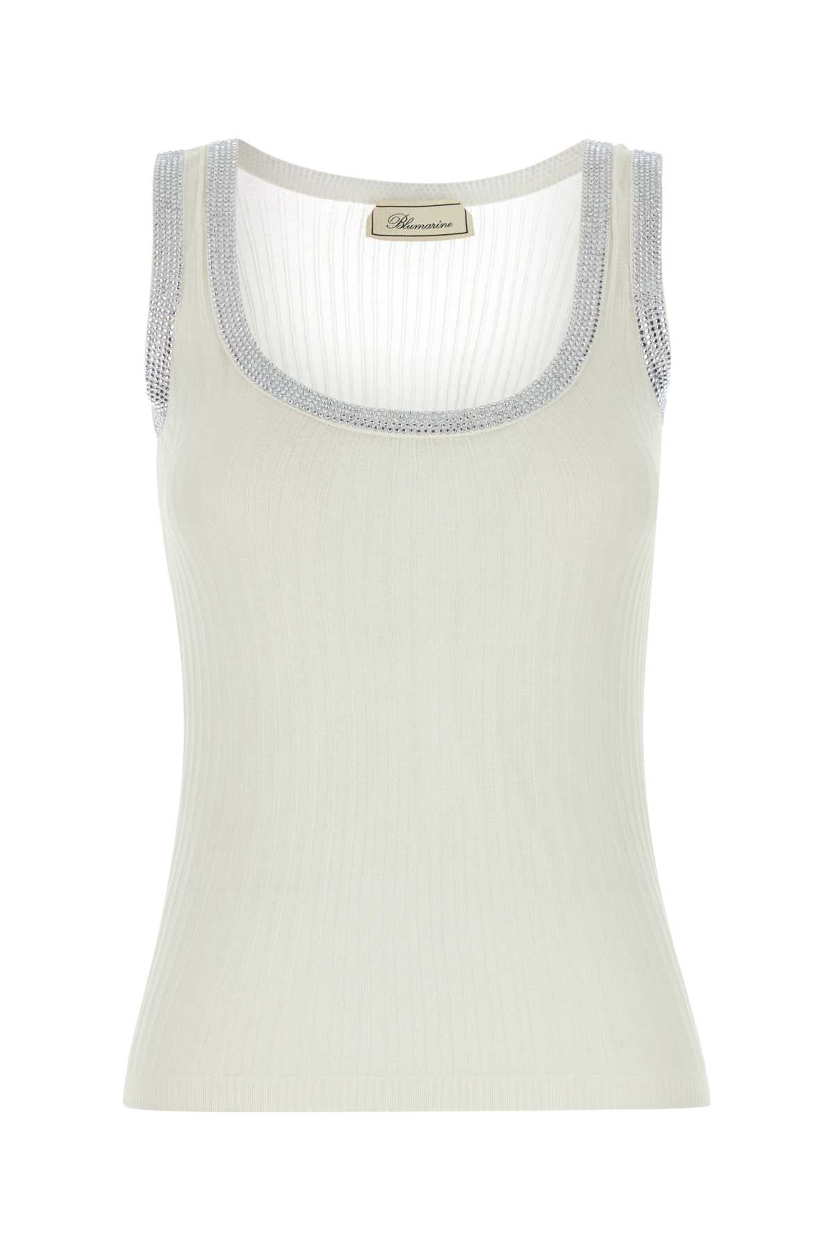 Ivory Cotton Blend Tank Top