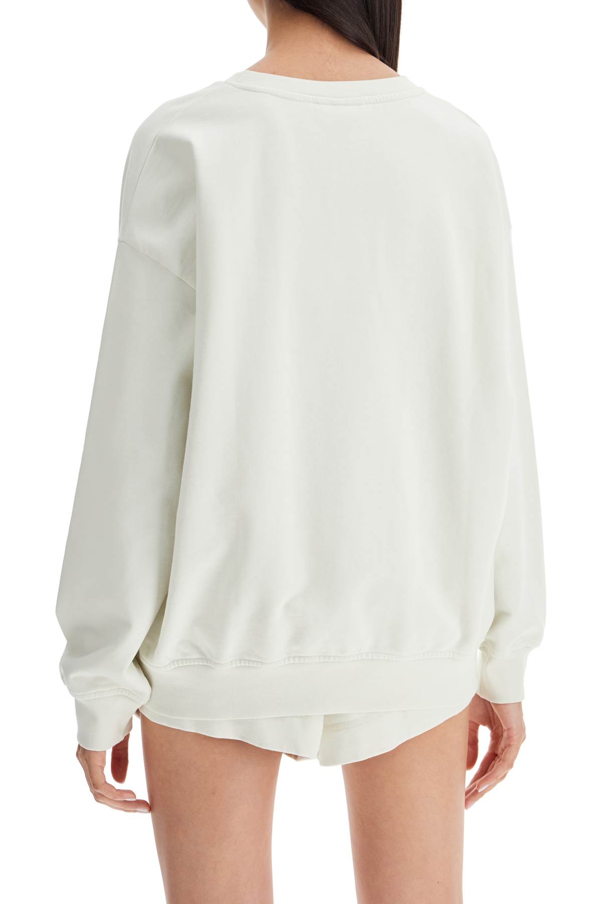 Shop Ganni Oversized Isoli In Egret (white)