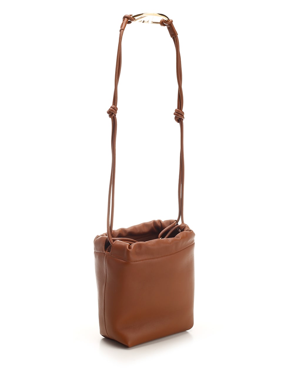 Shop Valentino Mini Bucket Bag Vlogo Pouf In Brown
