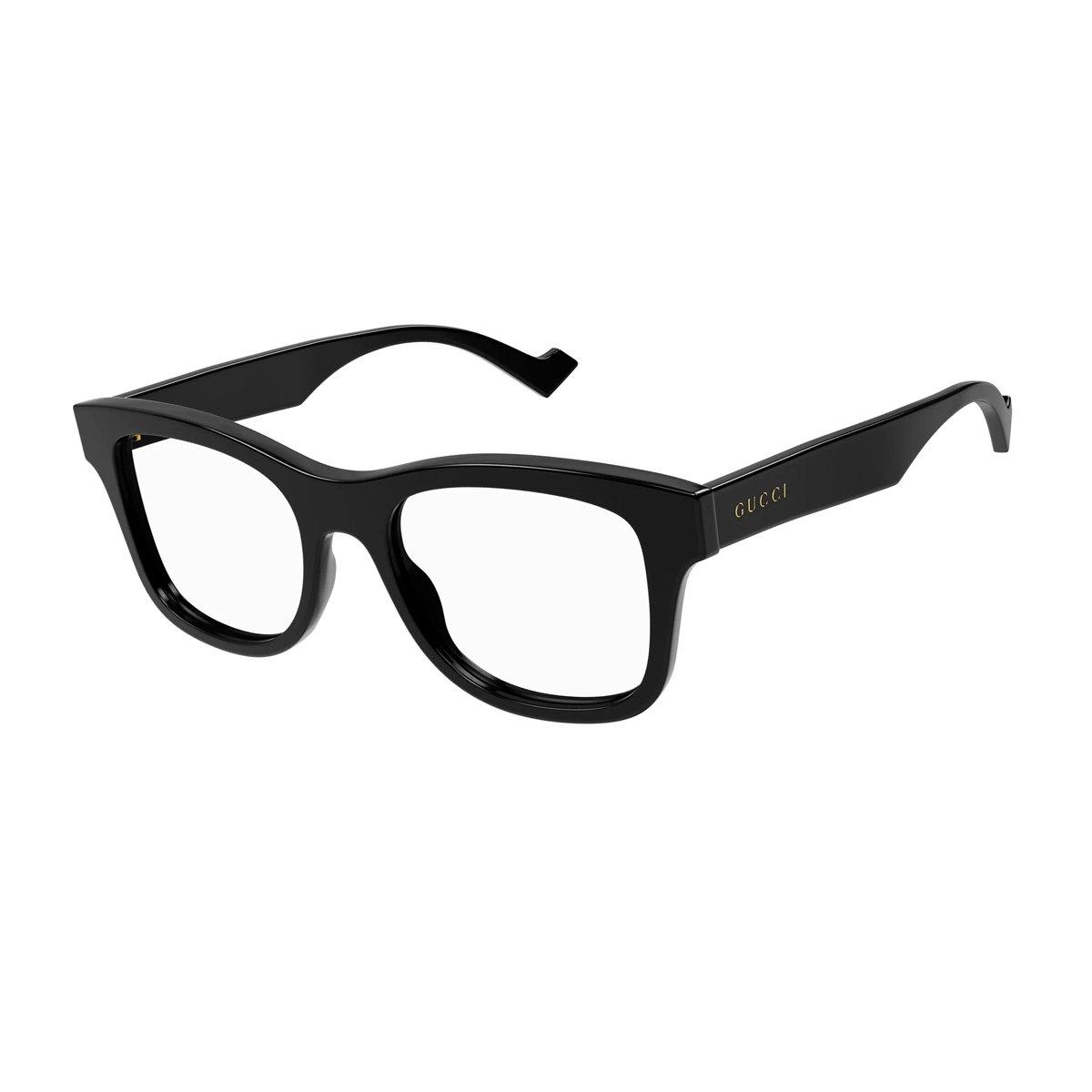 Shop Gucci Square Frame Glasses In Black-black-transparent