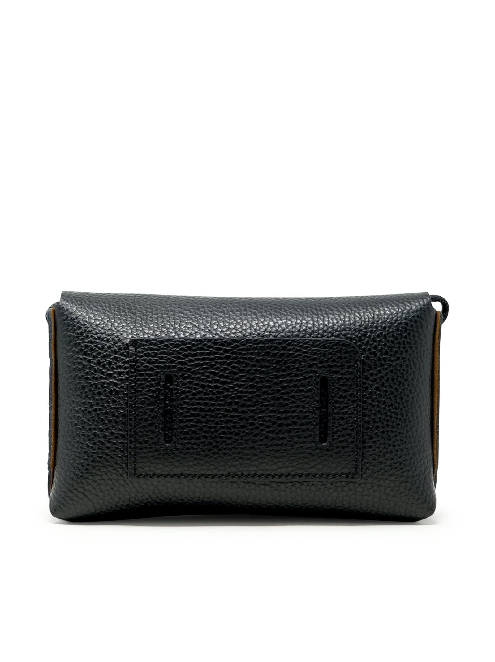 Zanellato 068331-0040000-z0001 Black Lettera Daily S Leather Clutch In Black