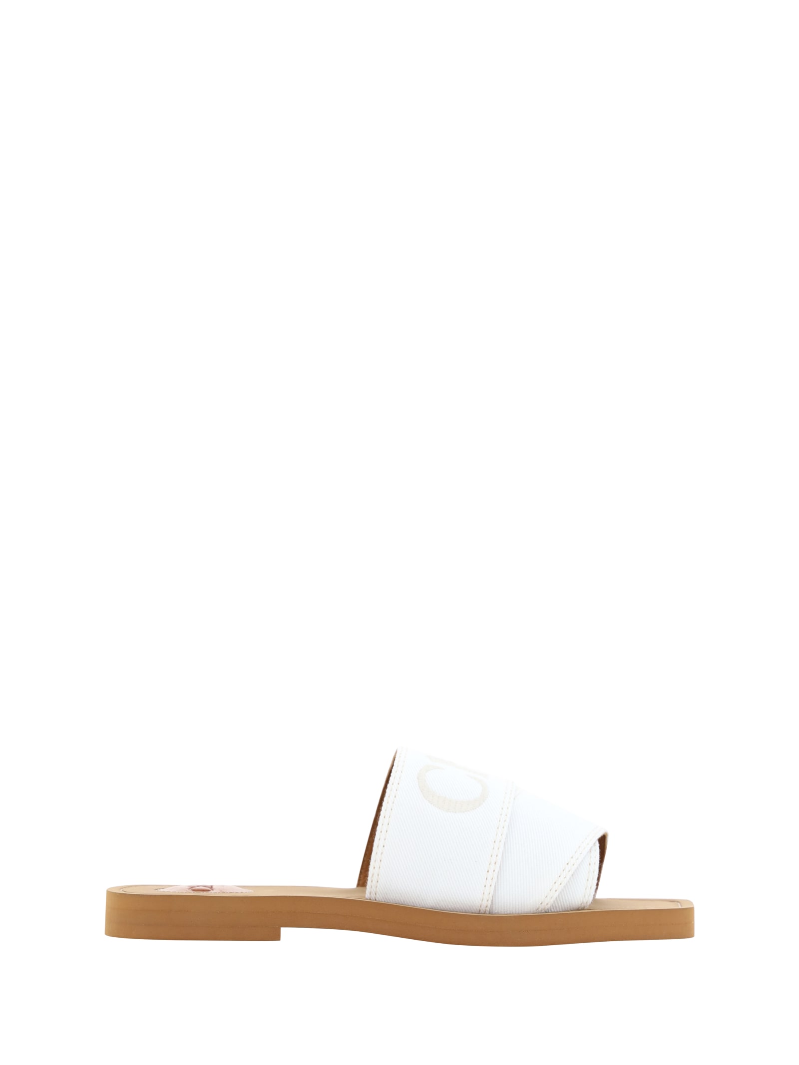 Shop Chloé Woody Sandals In Snow White