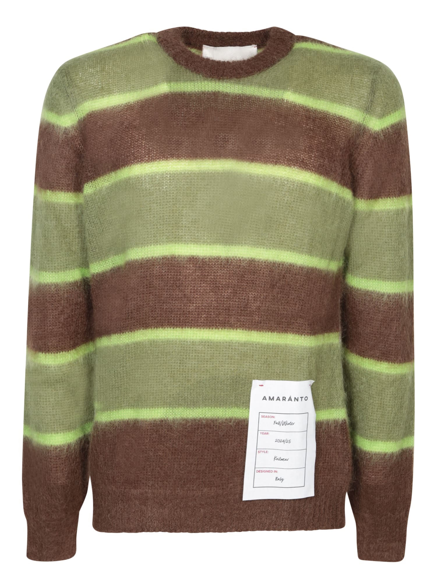 Brown And Green Striped Sweater