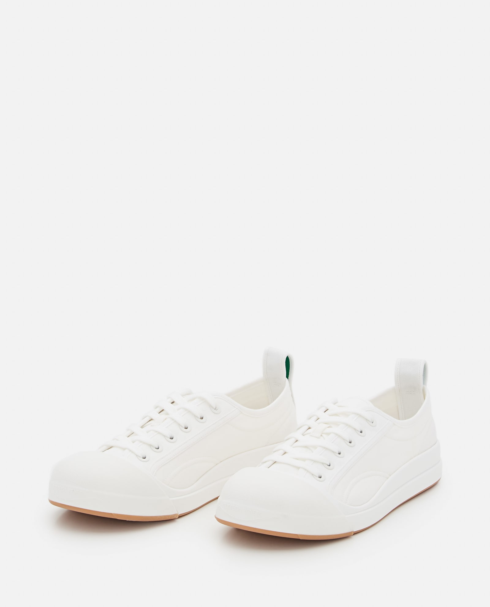 Bottega Veneta Canvas Vulcan Sneakers In Optic White