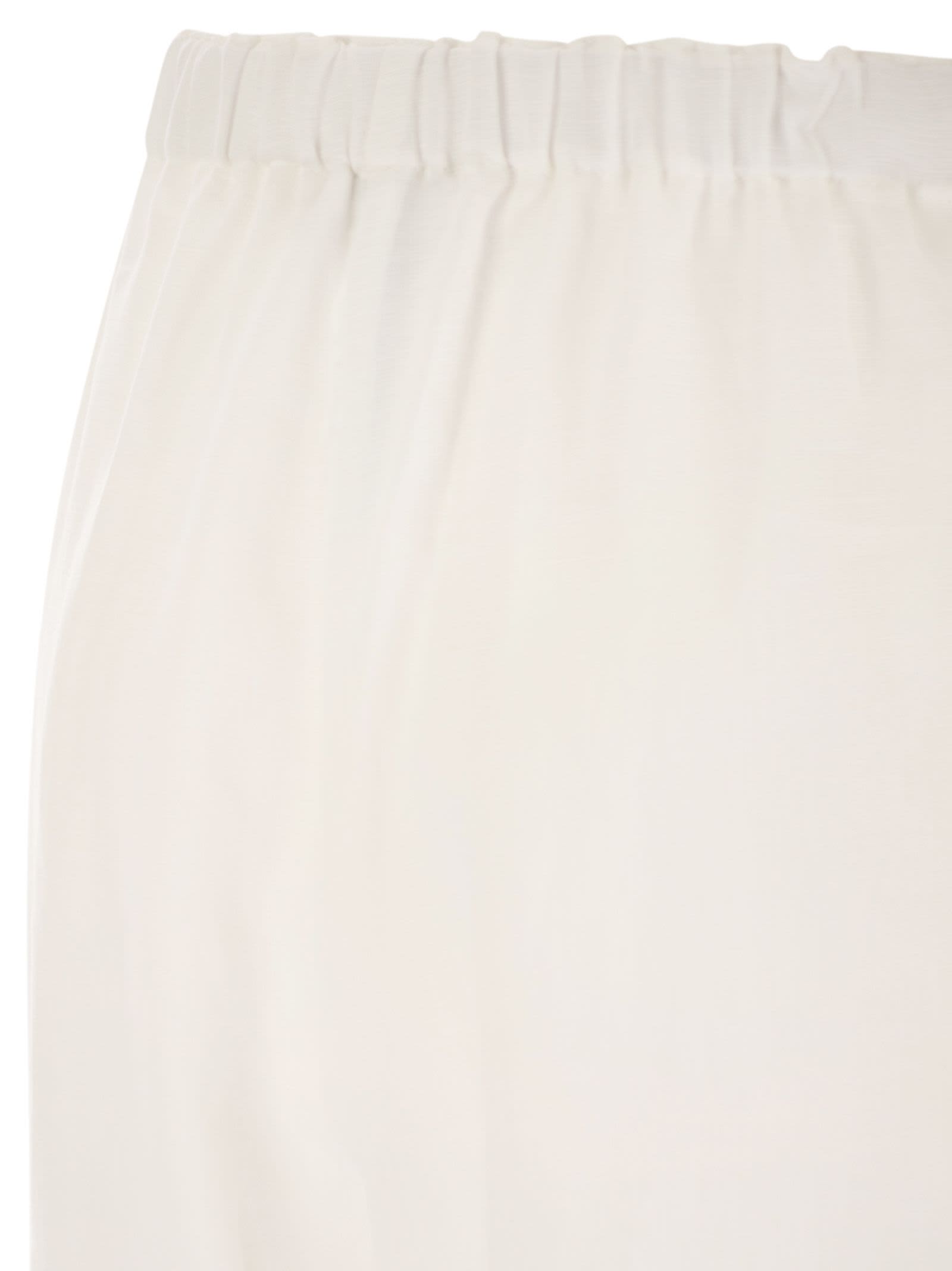 Fabiana Filippi Linen Blend Trousers In White