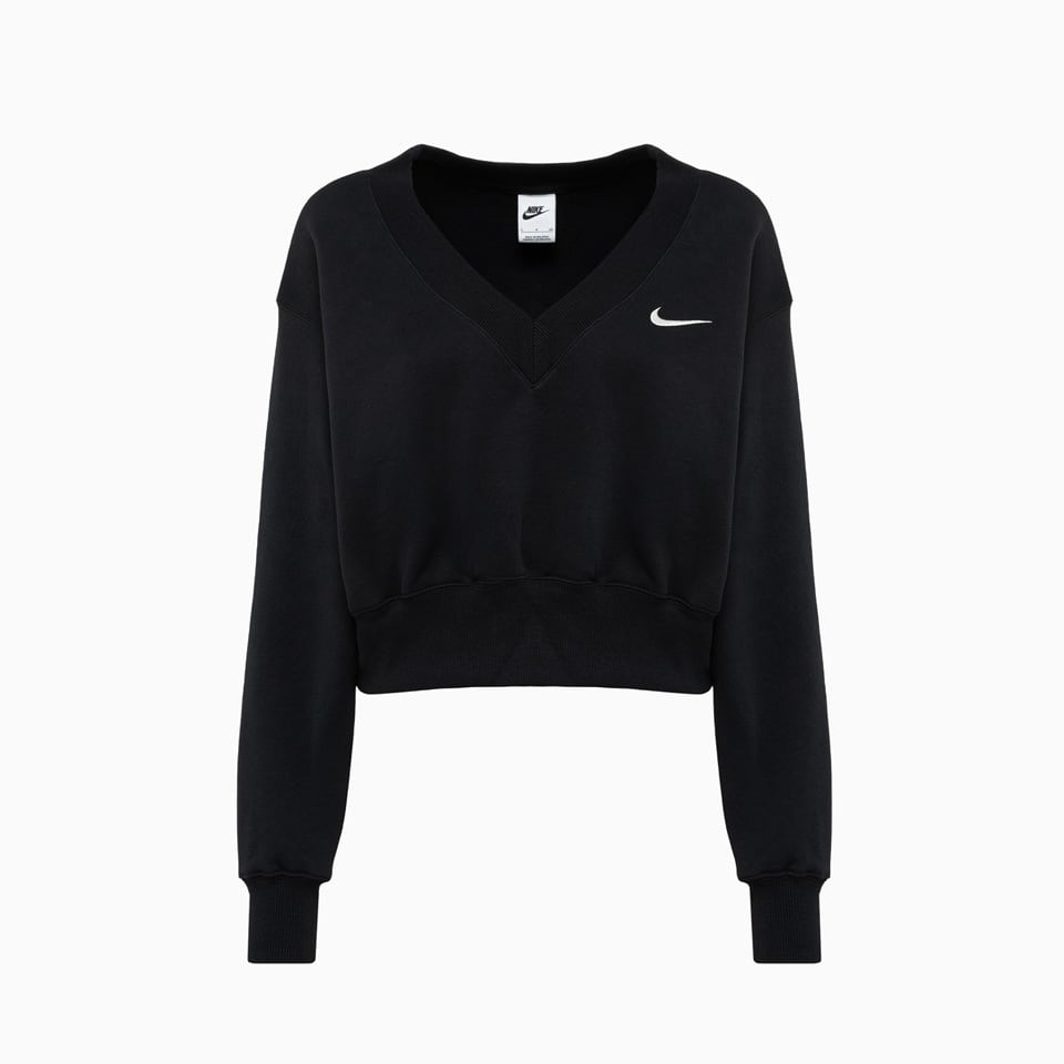 Nike Sportswear Phoenix Fleece Sweatshirt Fn3651-010 In Black