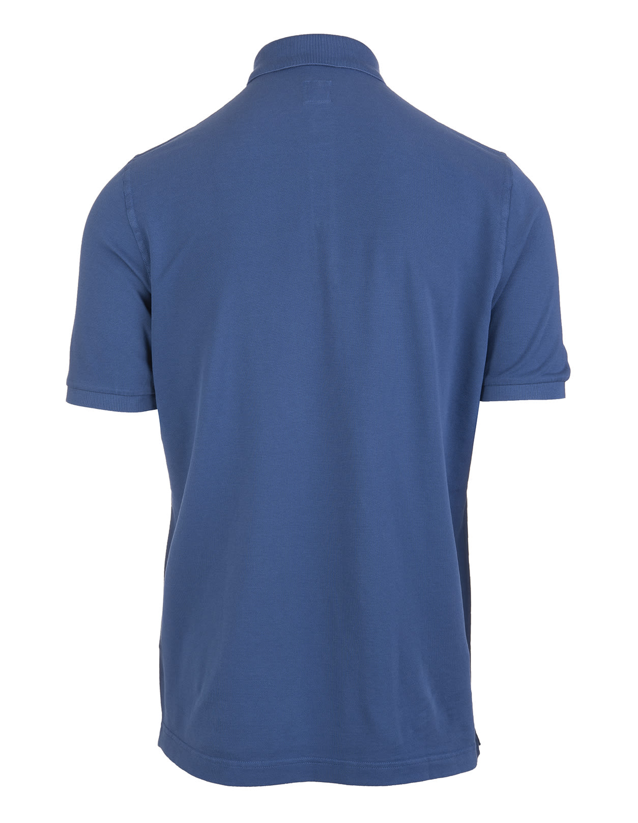 Shop Fedeli Blue Cotton Piqué Polo Shirt