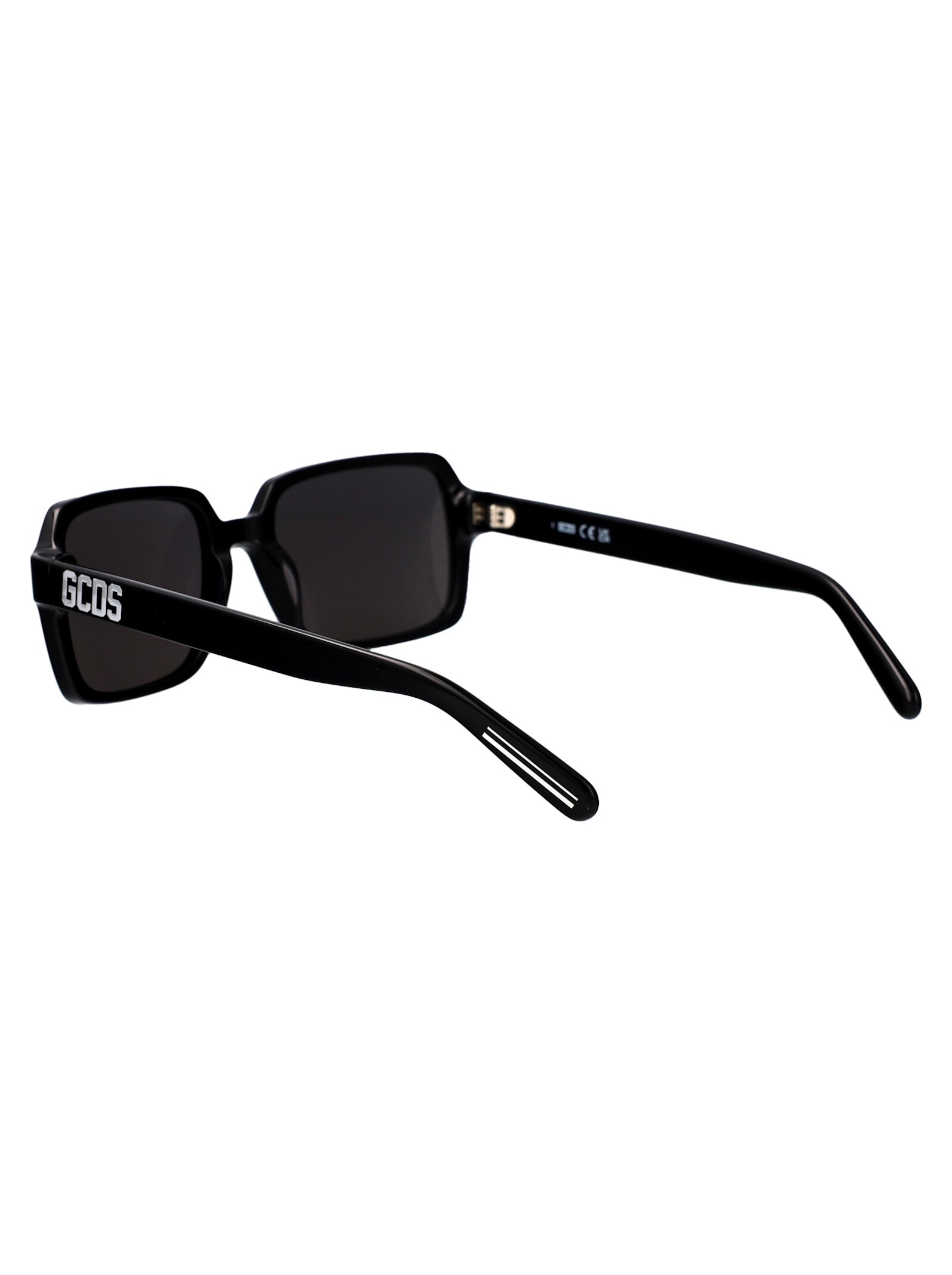 Gcds Black Acetate Sunglasses In Black